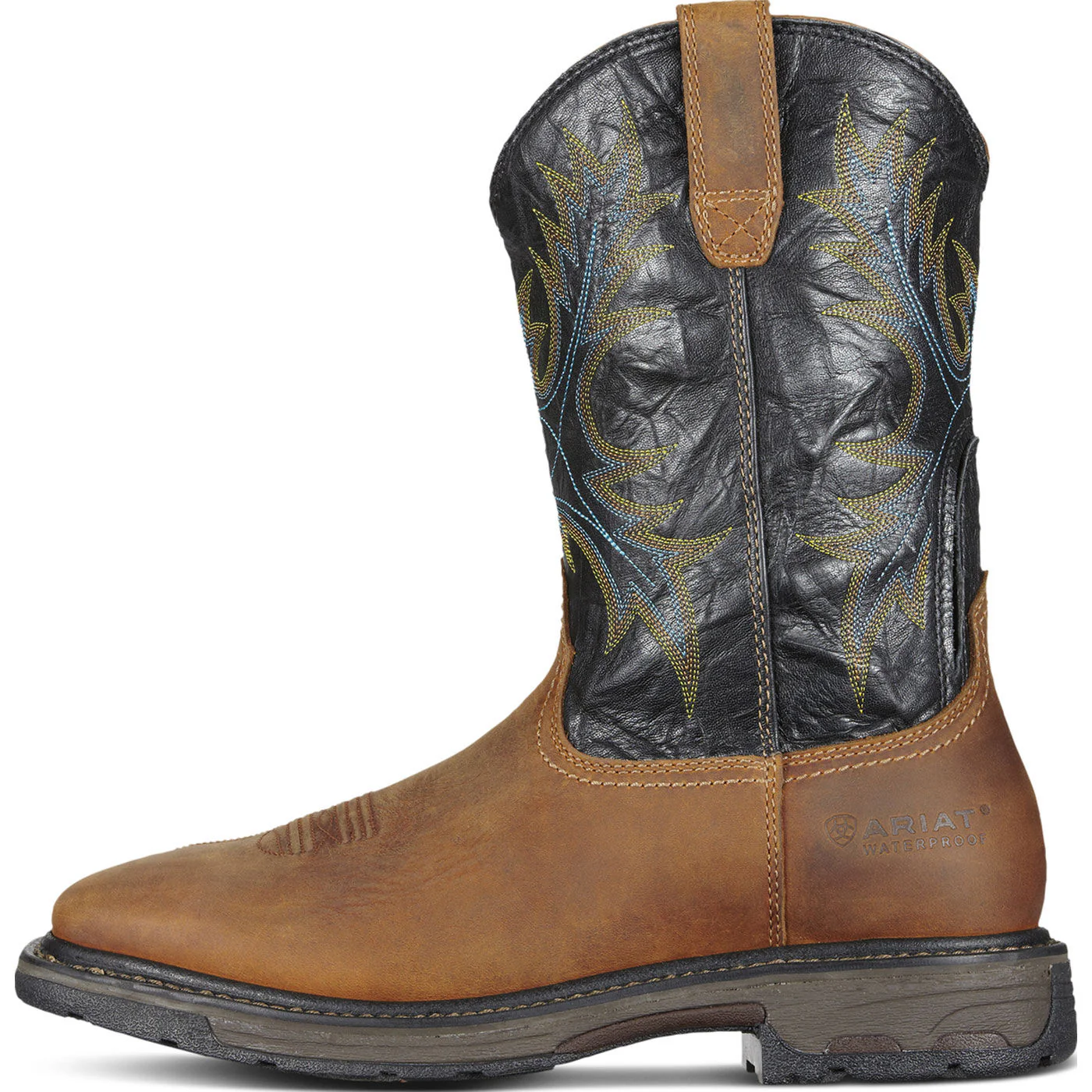 Ariat WorkHog Wide Square Men's Steel Toe Waterproof Western Work Boot - Image 3