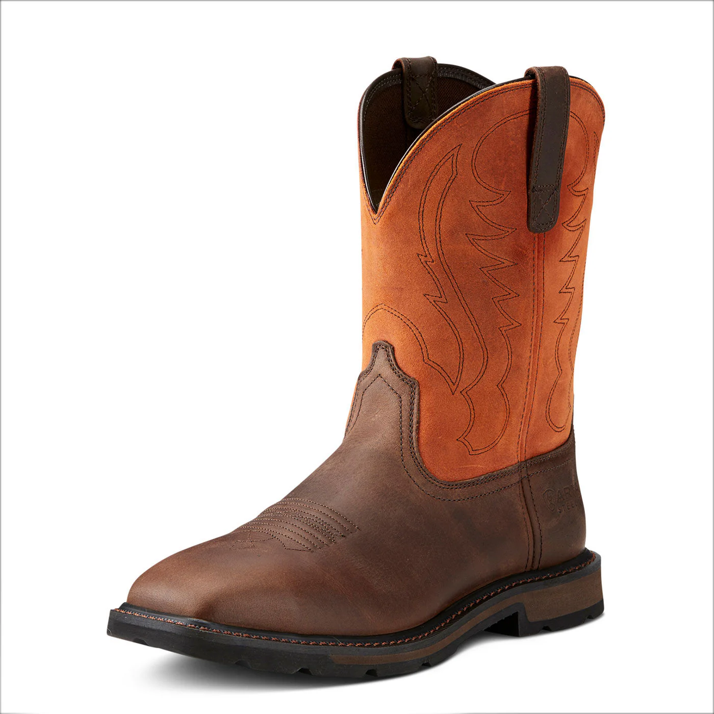 Ariat Groundbreaker Men's Steel Toe Pull-On Western Work Boot