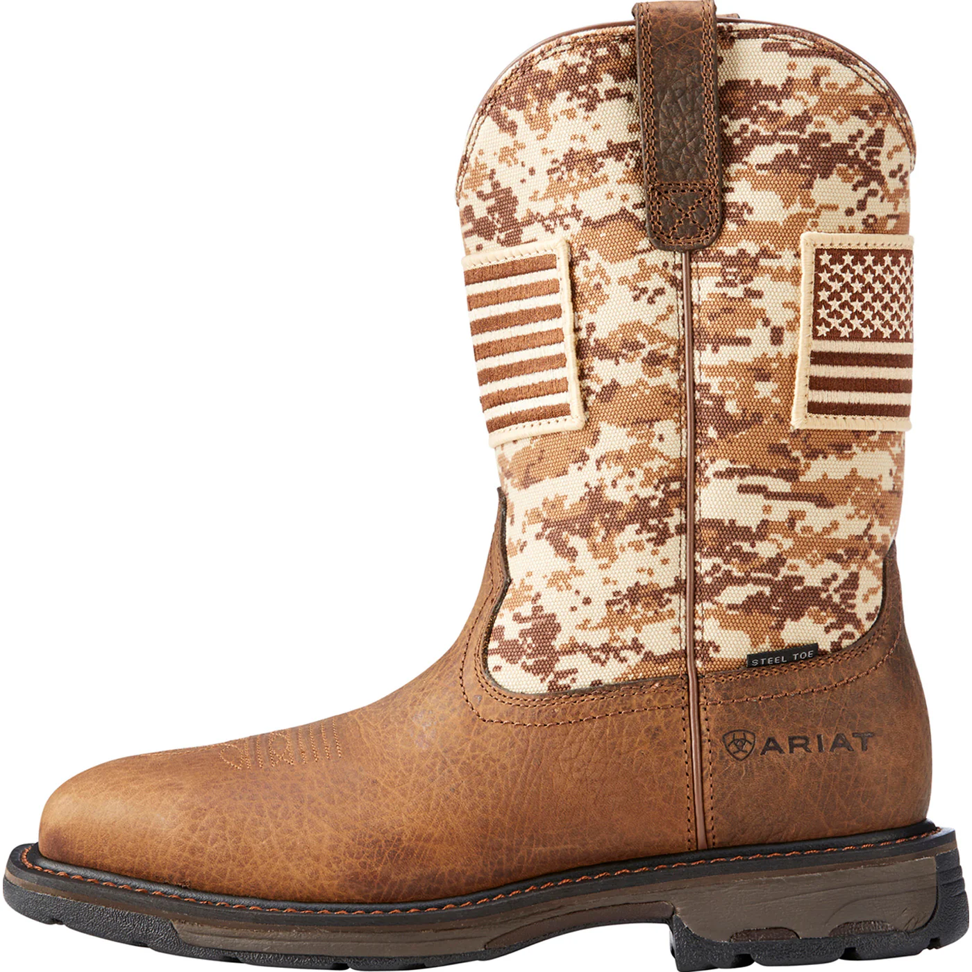 Ariat WorkHog Patriot Men's 11 inch Steel Toe Electrical Hazard Western Work Boot - Image 3