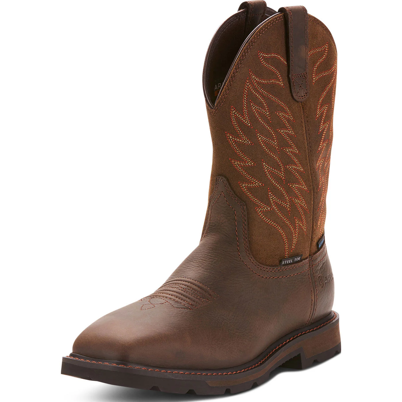Ariat Groundbreaker Men's 10-inch Steel Toe Electrical Hazard Waterproof Western Work Boot