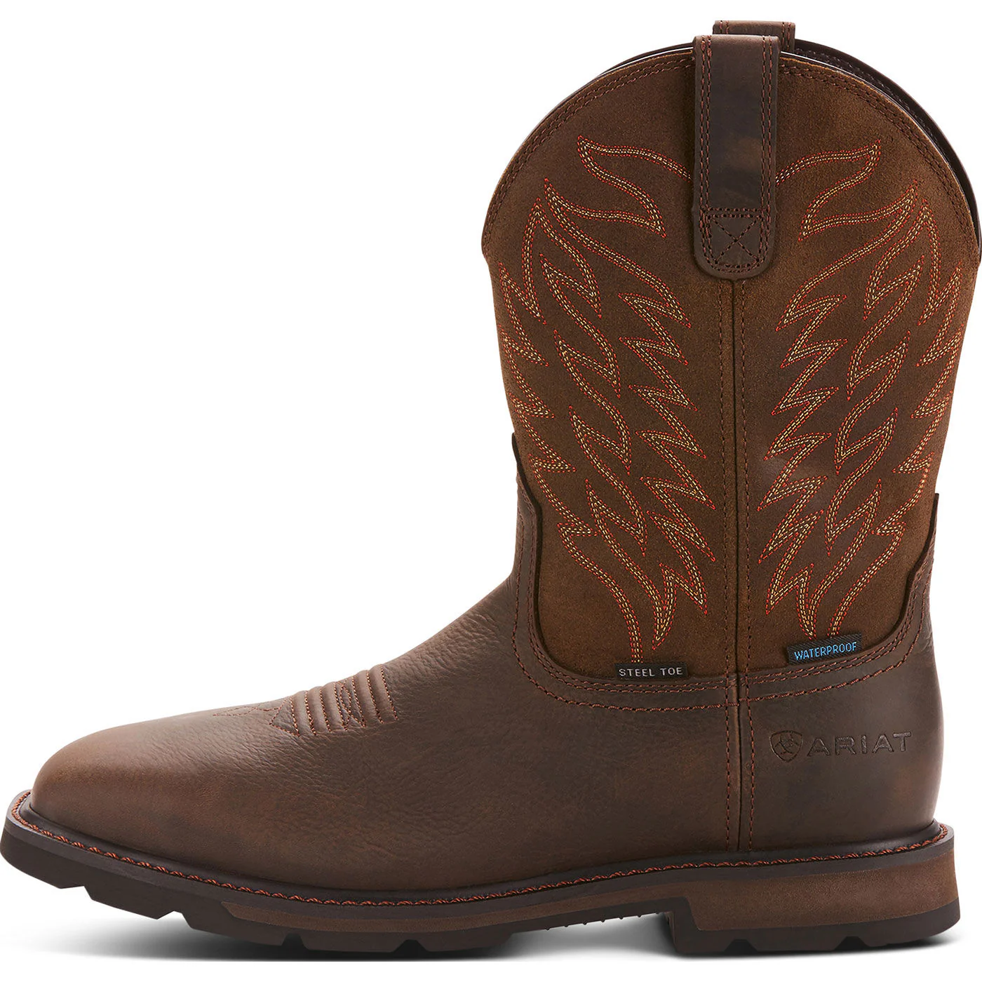 Ariat Groundbreaker Men's 10-inch Steel Toe Electrical Hazard Waterproof Western Work Boot - Image 3
