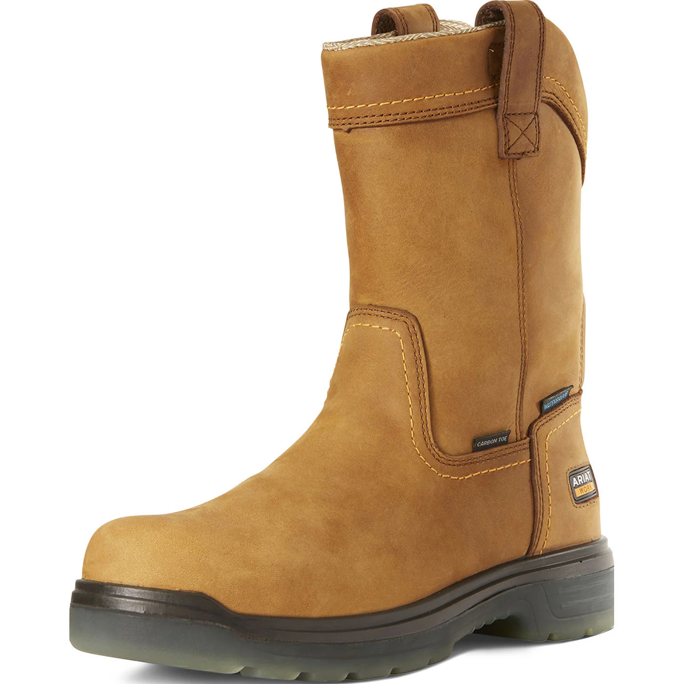 Ariat Turbo Men's 10-inch Carbon Toe Electrical Hazard Waterproof Pull-On Work Boot