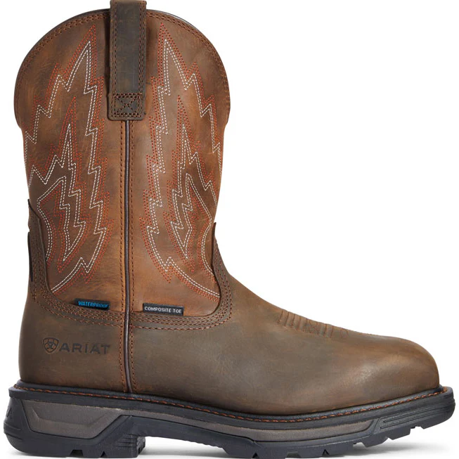 Ariat Big Rig Men's Composite Toe Electrical Hazard Waterproof Western Work Boot - Image 3