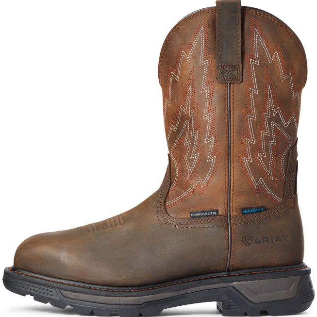 Ariat Big Rig Men's Composite Toe Electrical Hazard Waterproof Western Work Boot - Image 5
