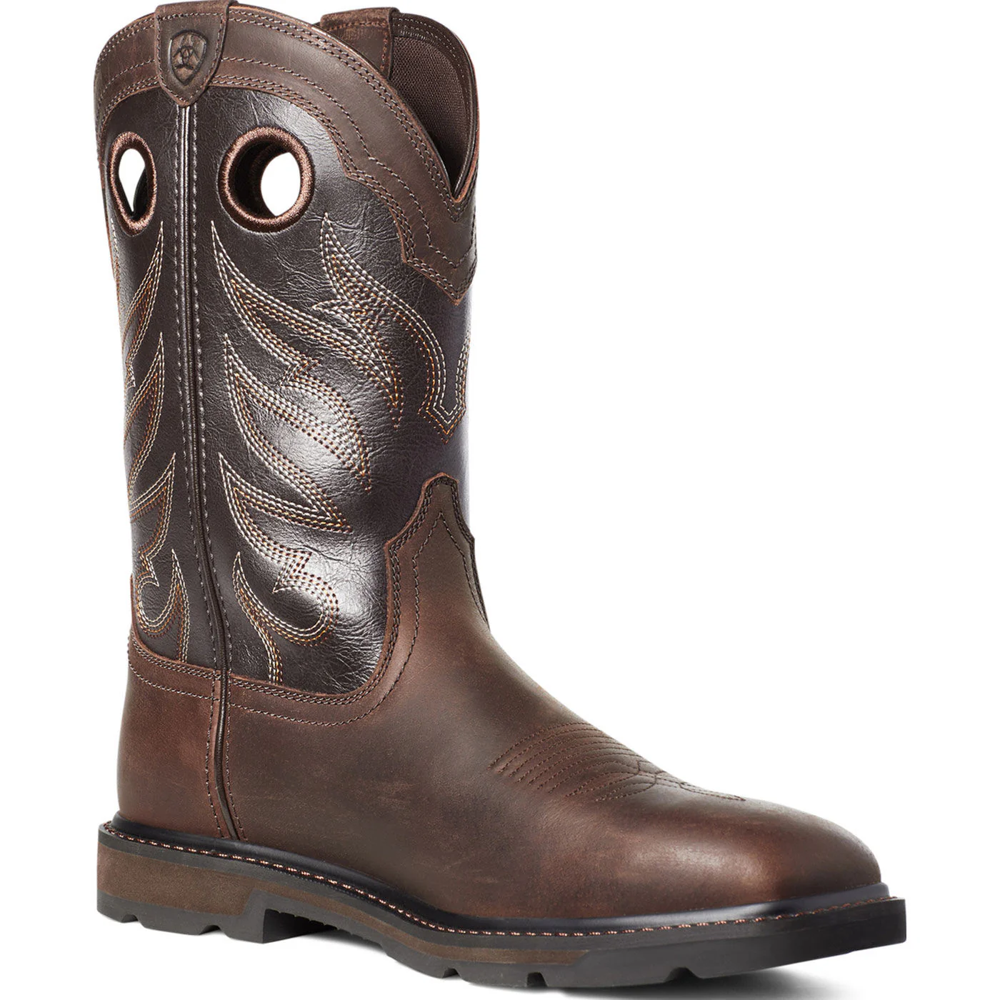 Ariat Groundbreaker Men's Steel Toe Pull-On Western Work Boot - Image 3