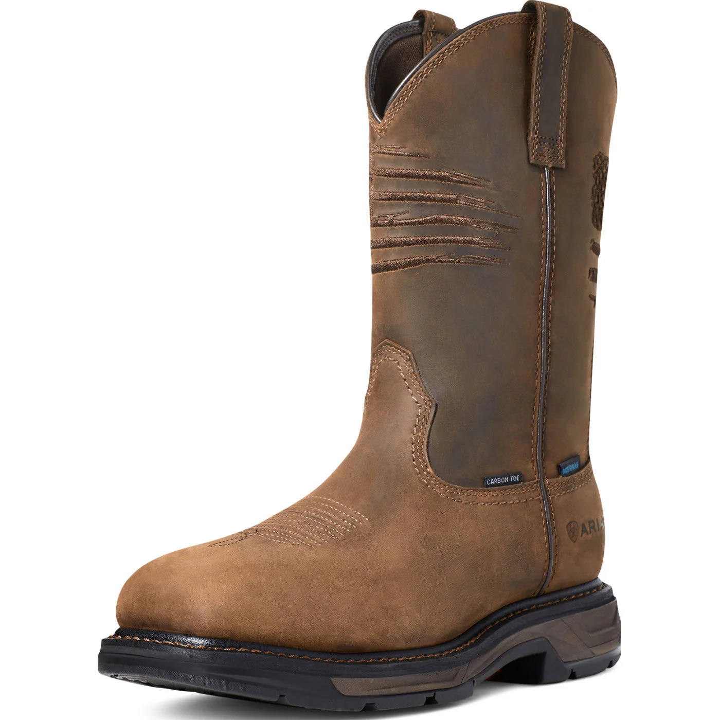 Ariat WorkHog XT Patriot Men's 11 inch Carbon Toe Electrical Hazard Waterproof Western Work Boot - Image 5