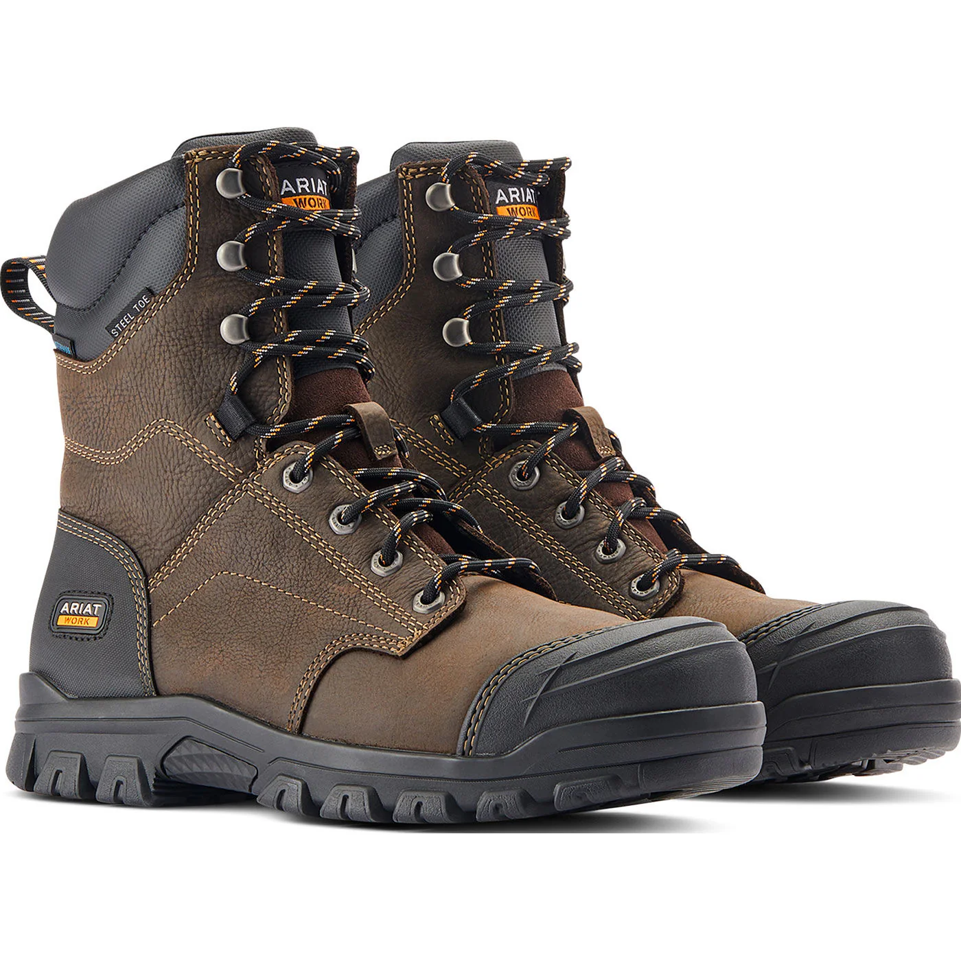 Ariat Treadfast Men's 8-inch Steel Toe Electrical Hazard Waterproof Work Boot - Image 4