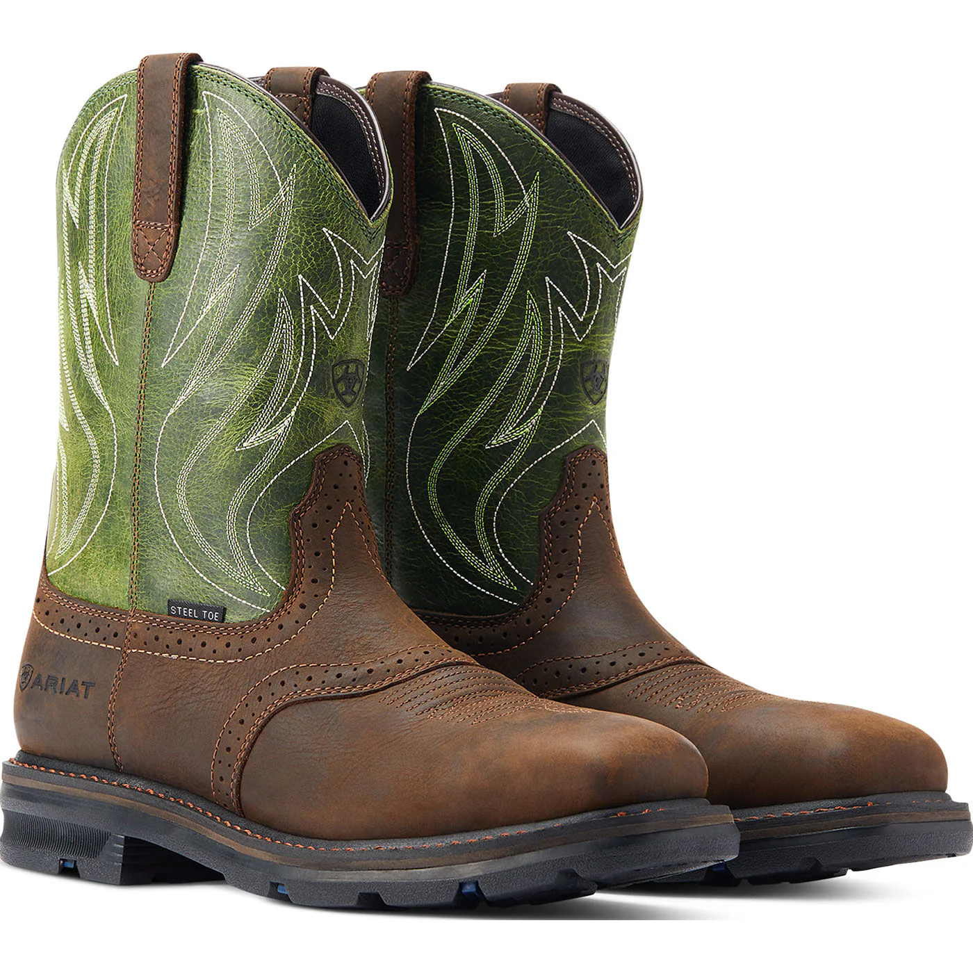 Ariat Sierra Shock Shield Men's 10-inch Steel Toe Electrical Hazard Western Work Boot - Image 4