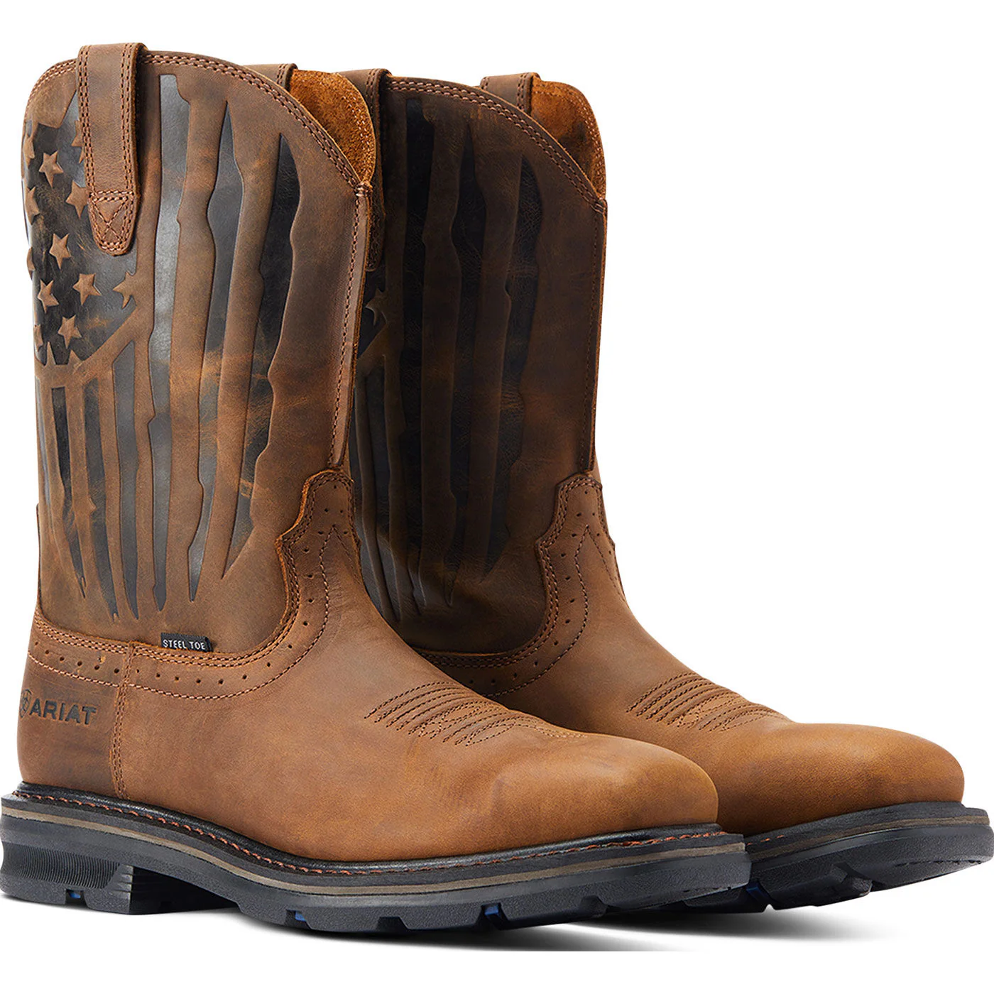 Ariat Sierra Shock Shield Patriot Men's 10-inch Steel Toe Electrical Hazard Western Work Boot - Image 4
