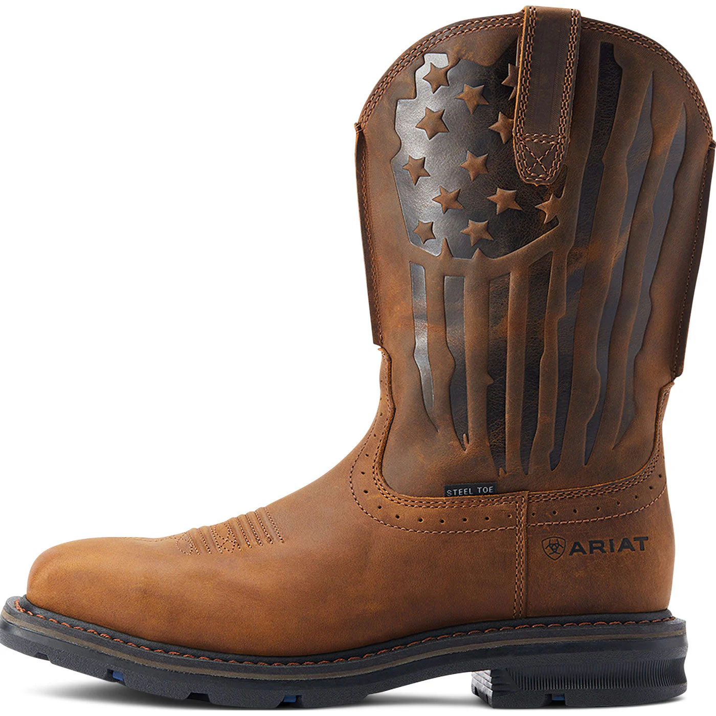 Ariat Sierra Shock Shield Patriot Men's 10-inch Steel Toe Electrical Hazard Western Work Boot - Image 6