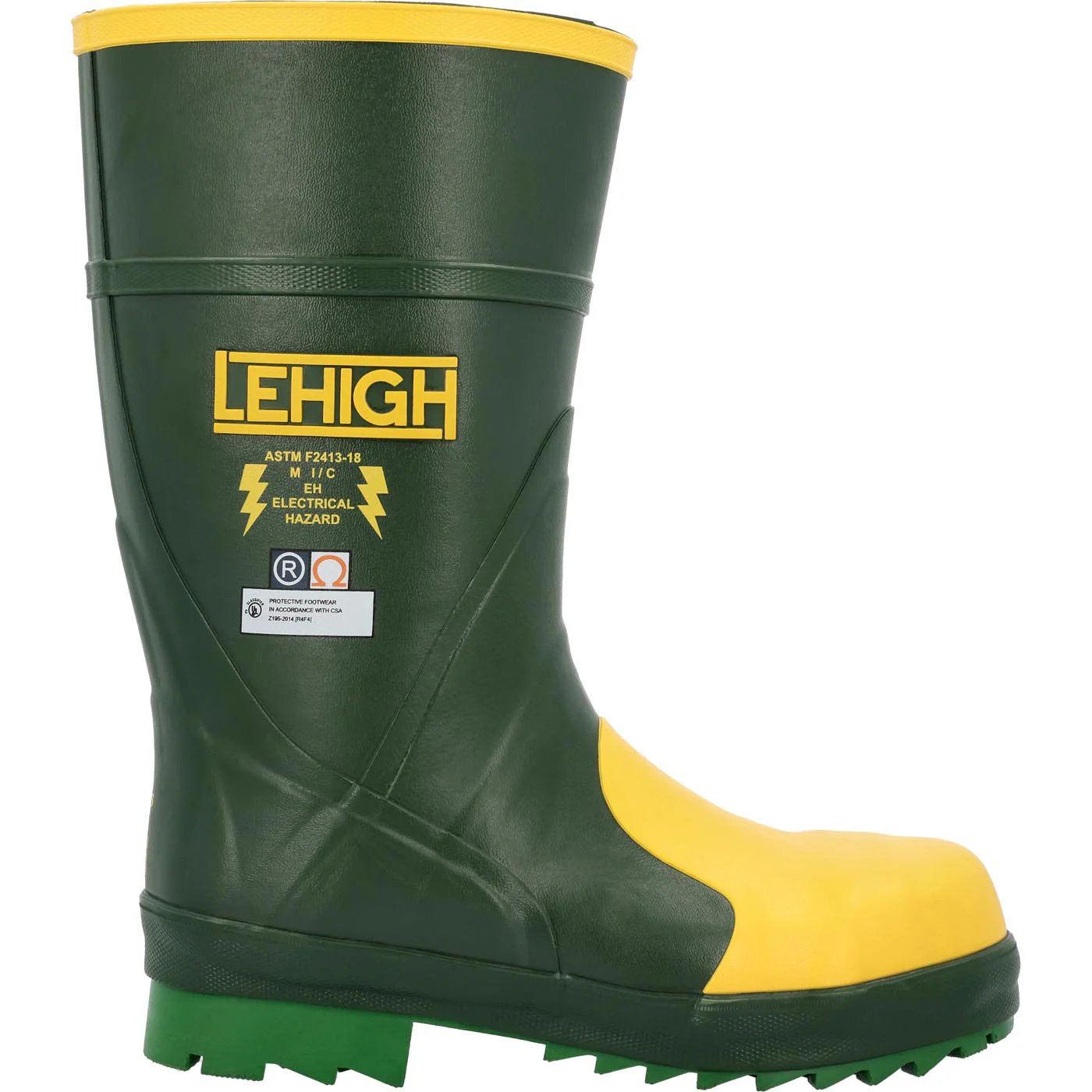 Lehigh Safety Shoes Unisex 12-Inch Steel Toe Dielectric Waterproof Rubber Work Boots - Image 3