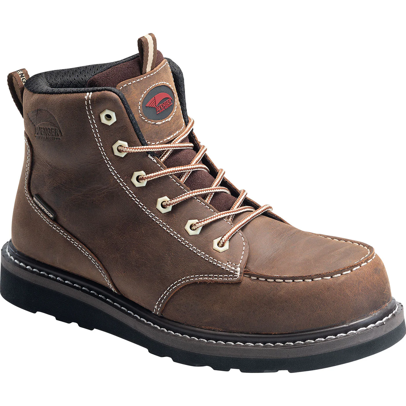 Avenger Wedge Men's Moc Carbon Nano Toe Electrical Hazard Waterproof Work Boot - Image 3