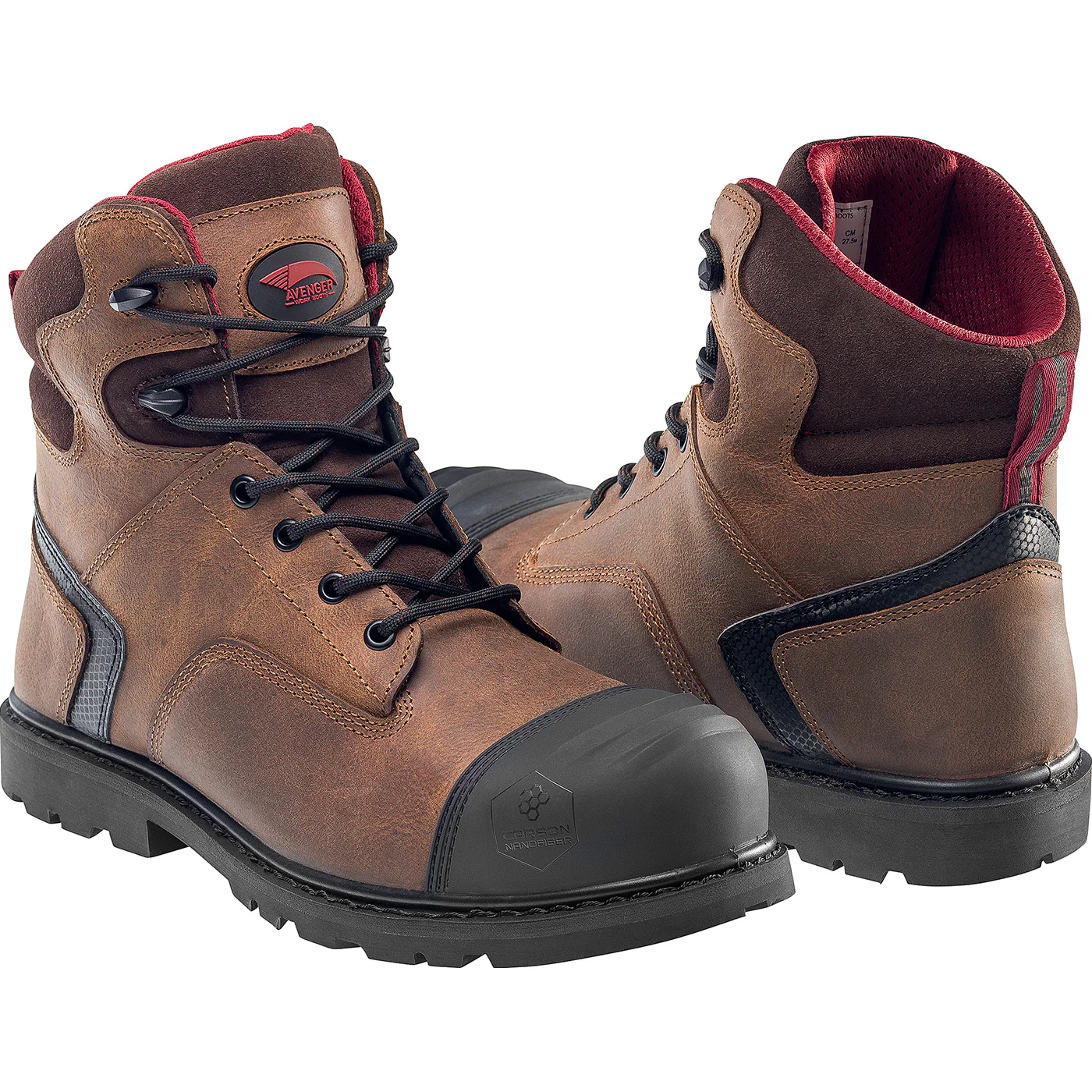 Avenger Hammer Men's Carbon Fiber Toe Electrical Hazard Waterproof Work Boot - Image 6