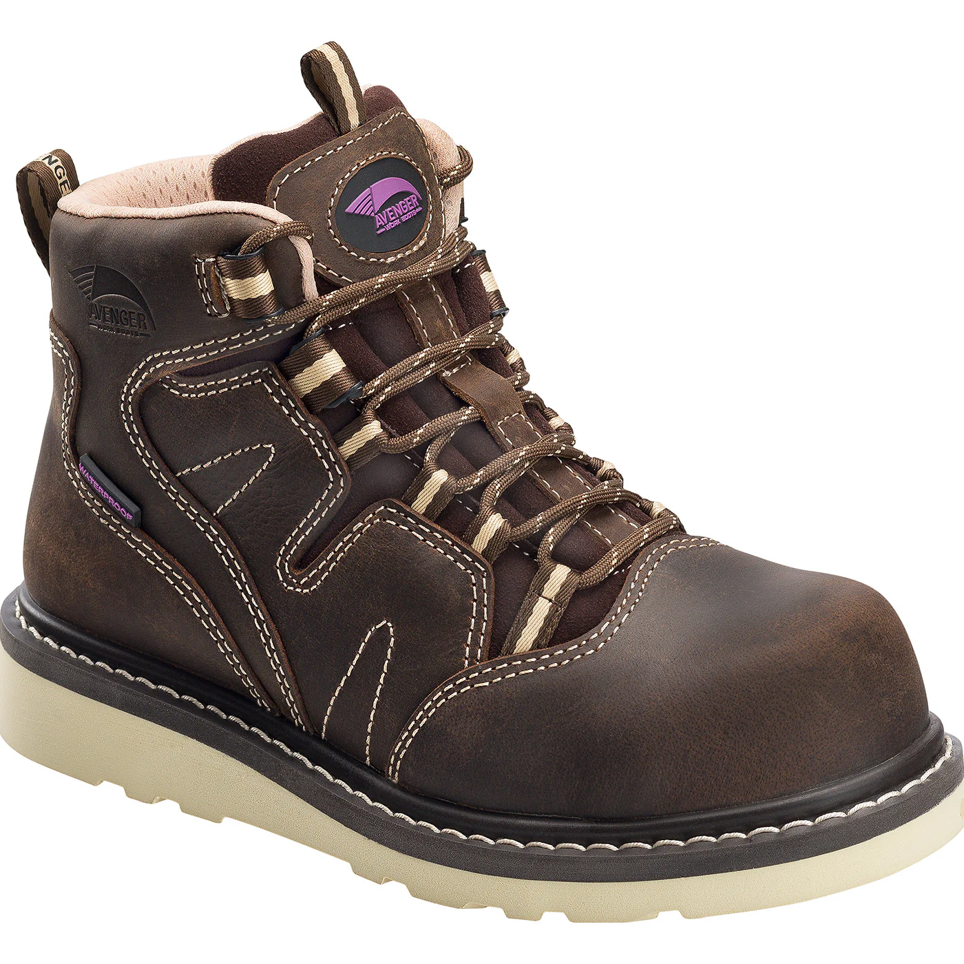Avenger Wedge Women's Composite Toe Electrical Hazard Waterproof Work Boot