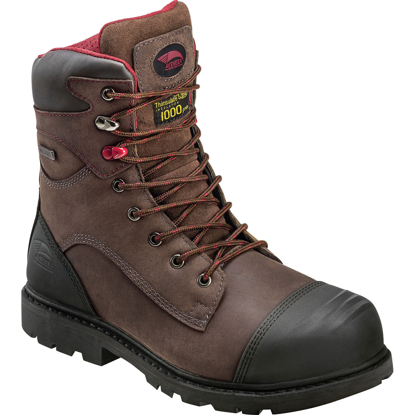 Avenger Hammer Men's 8-inch Carbon Toe Puncture-Resisting 1000G Insulated Waterproof Work Boot - Image 3