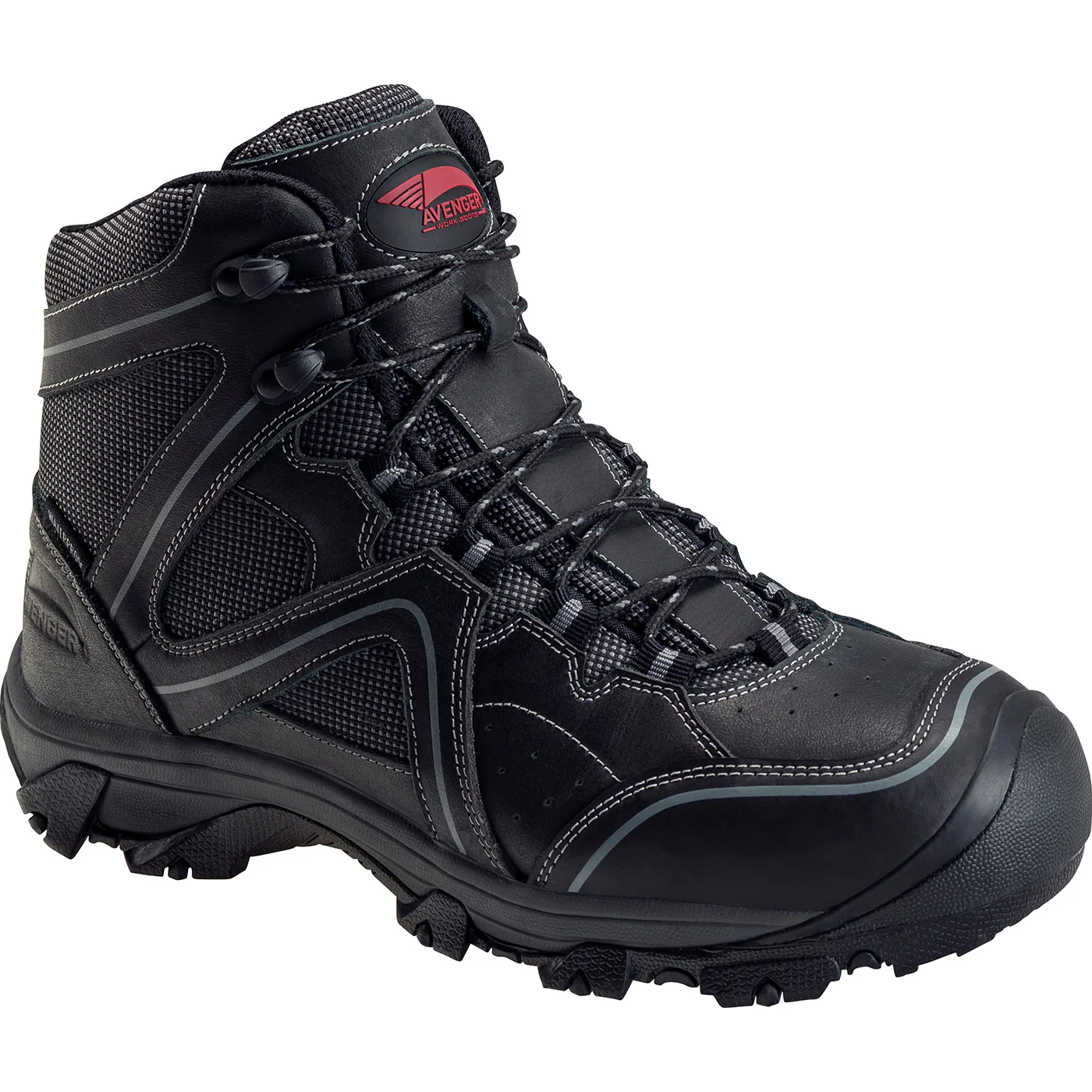 Avenger Crosscut Men's Steel Toe Puncture-Resistant Electrical Hazard Waterproof Work Hiker - Image 3