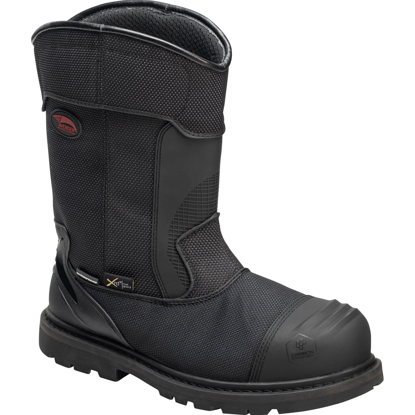Avenger Hammer Men's 11-inch Internal Met Carbon Toe Puncture-Resisting Waterproof Pull-On Work Boot
