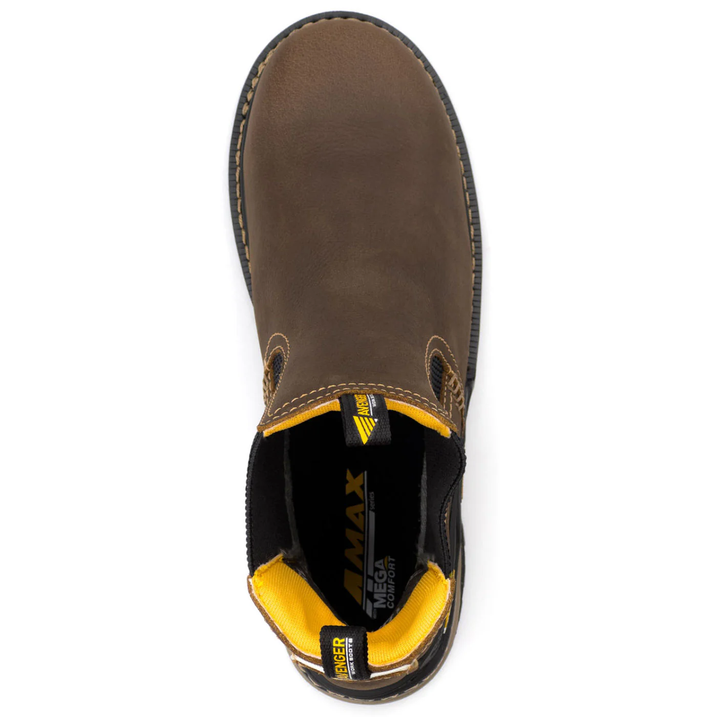 Avenger A-Max Dozer Men's Composite Toe Electrical Hazard Waterproof Chelsea Pull-on Work Boot - Image 7