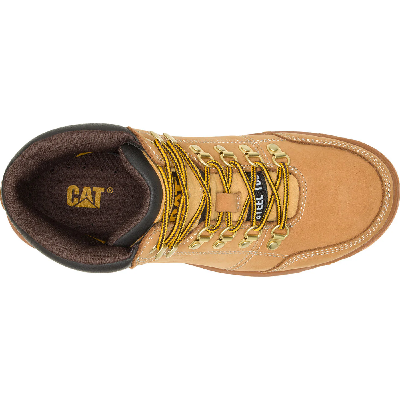 Cat Outline Men's 6-inch Steel Toe Electrical Hazard Work Hiker - Image 6