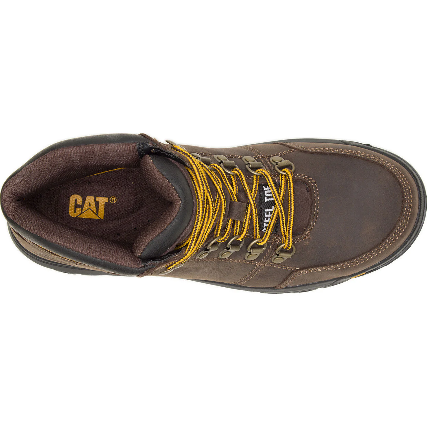 Cat Outline Men's 6-inch Steel Toe Electrical Hazard Work Hiker - Image 6