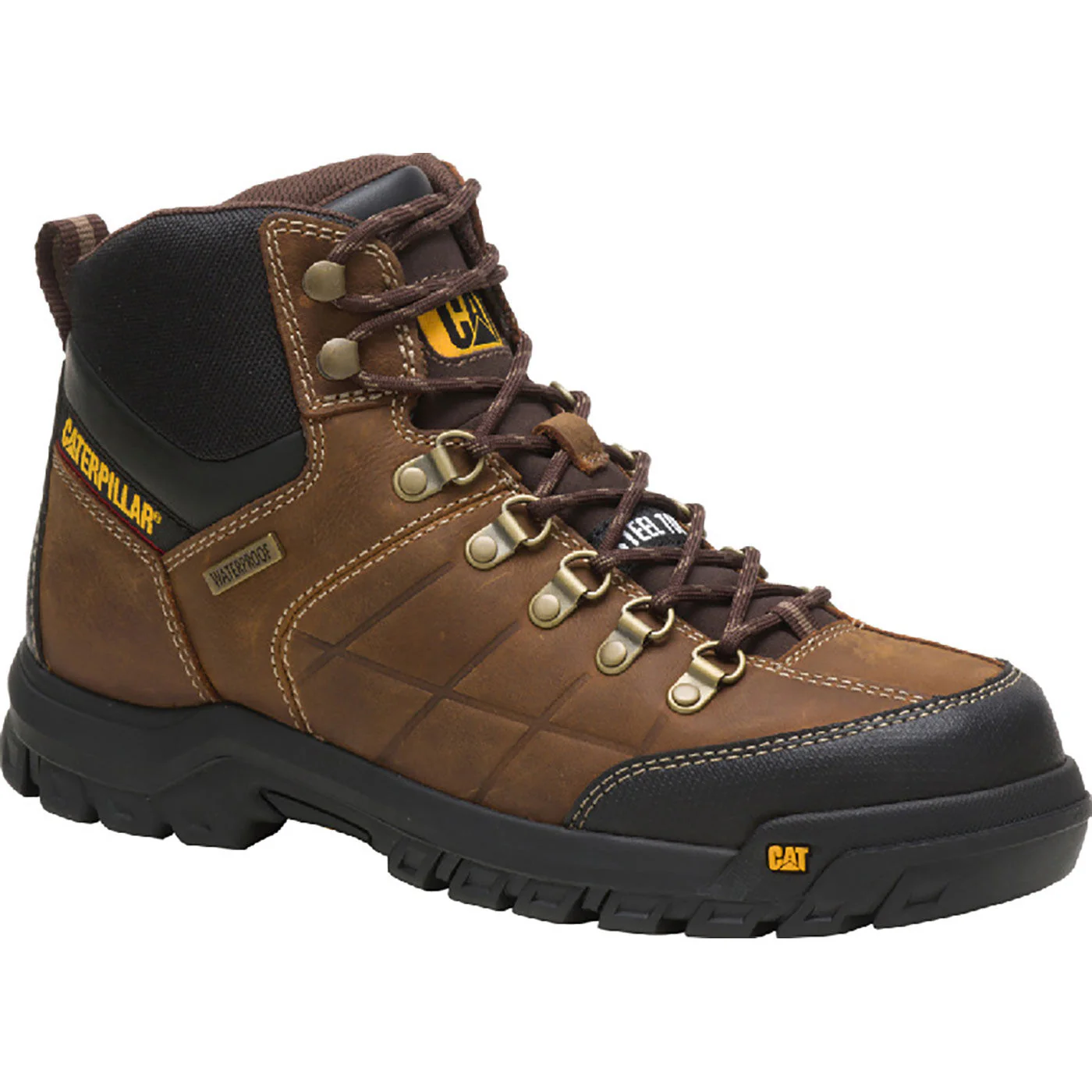 Cat Threshold Men's 6-inch Steel Toe Electrical Hazard Waterproof Work Boot