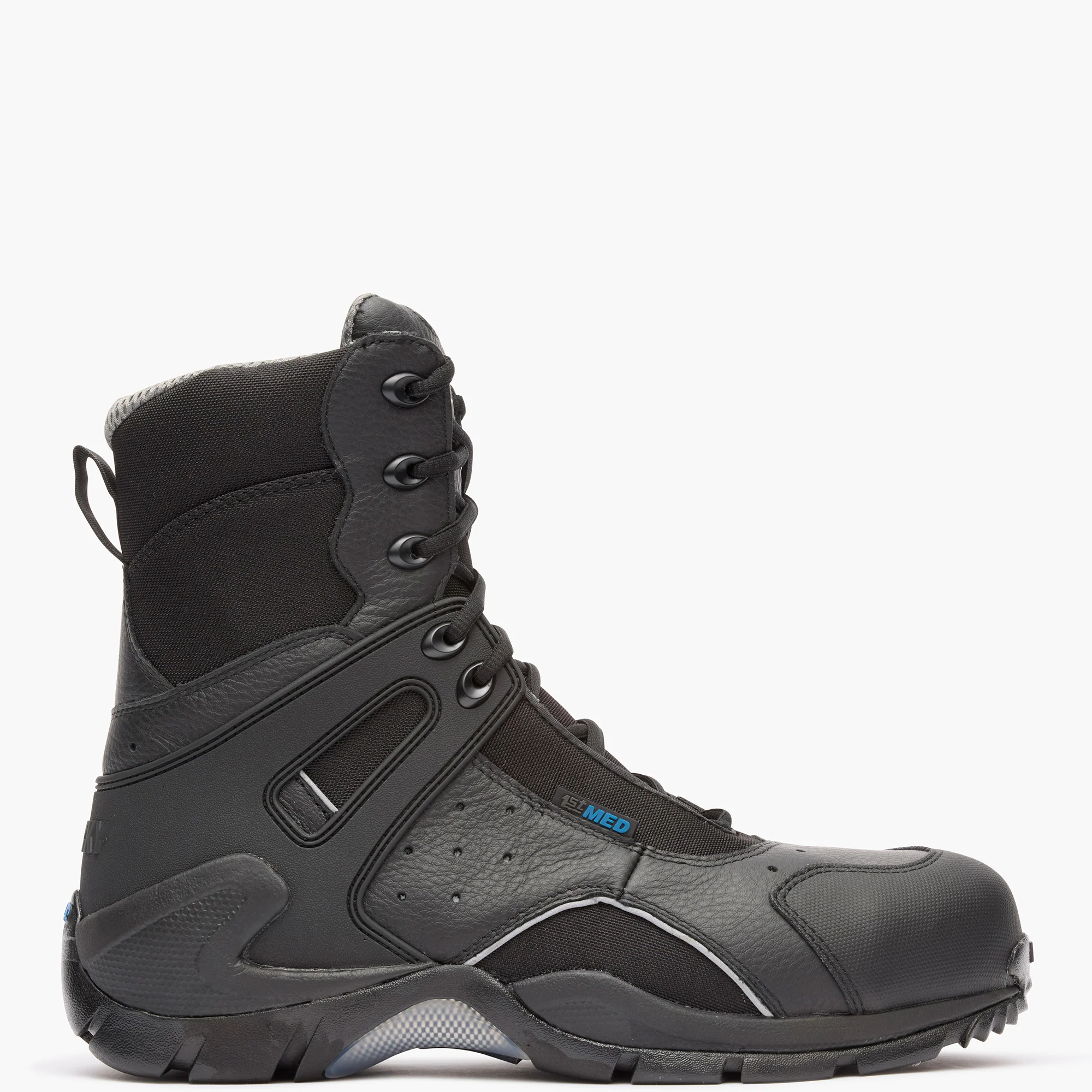 Rocky 1st Med Carbon Fiber Toe Puncture-Resistant Side-Zip Waterproof Public Service Boot