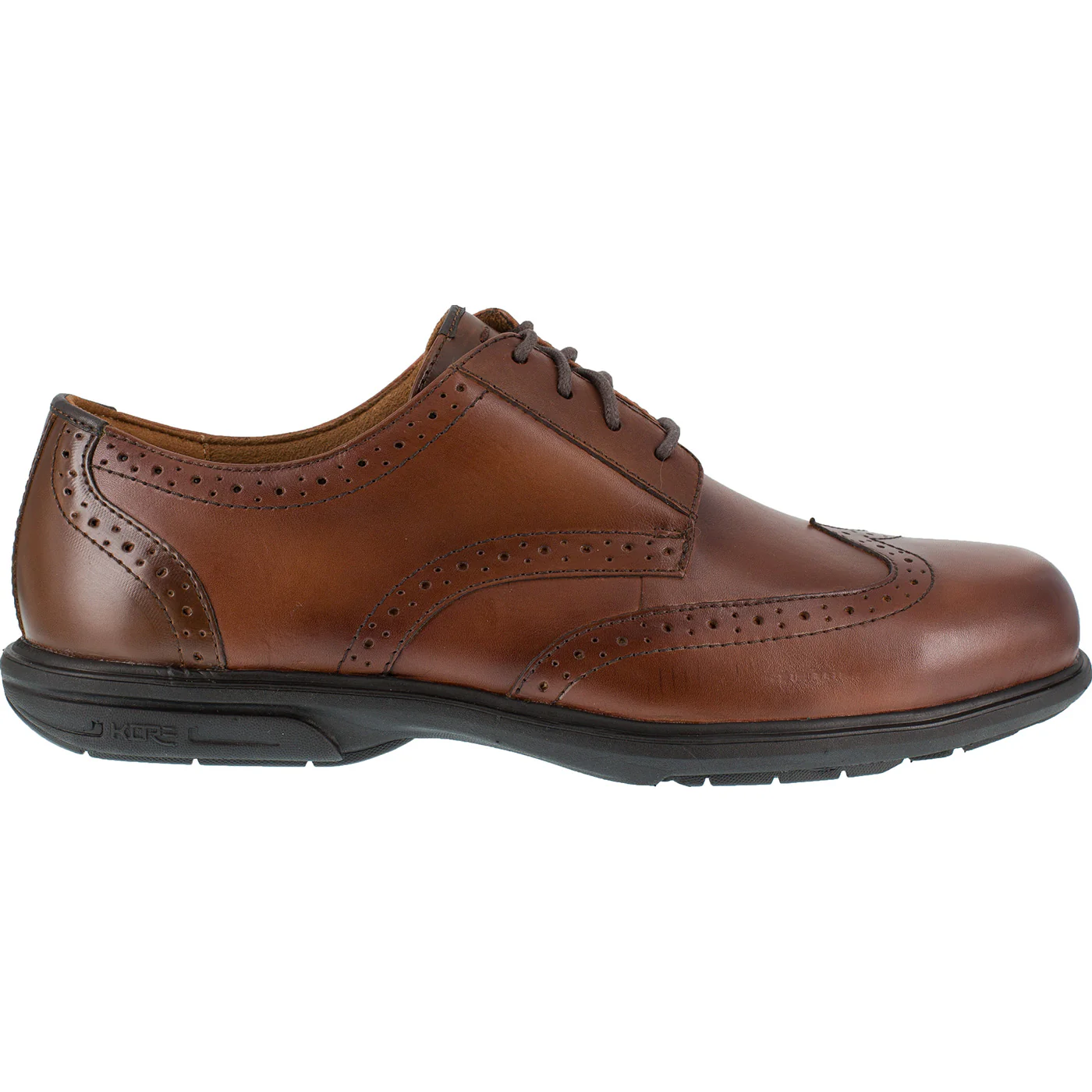 Florsheim Work Loedin Men's Steel Toe Static-Dissipative Brown Leather Dress Oxford - Image 3
