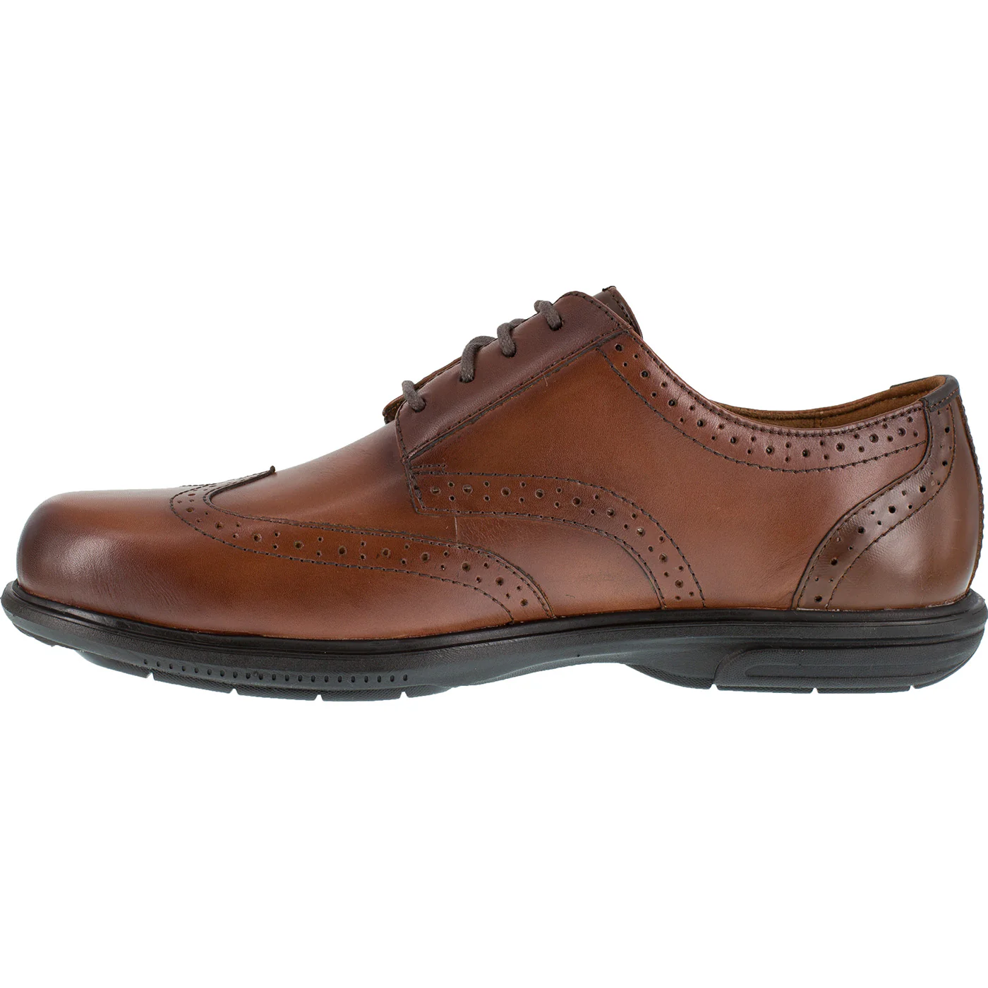 Florsheim Work Loedin Men's Steel Toe Static-Dissipative Brown Leather Dress Oxford - Image 4