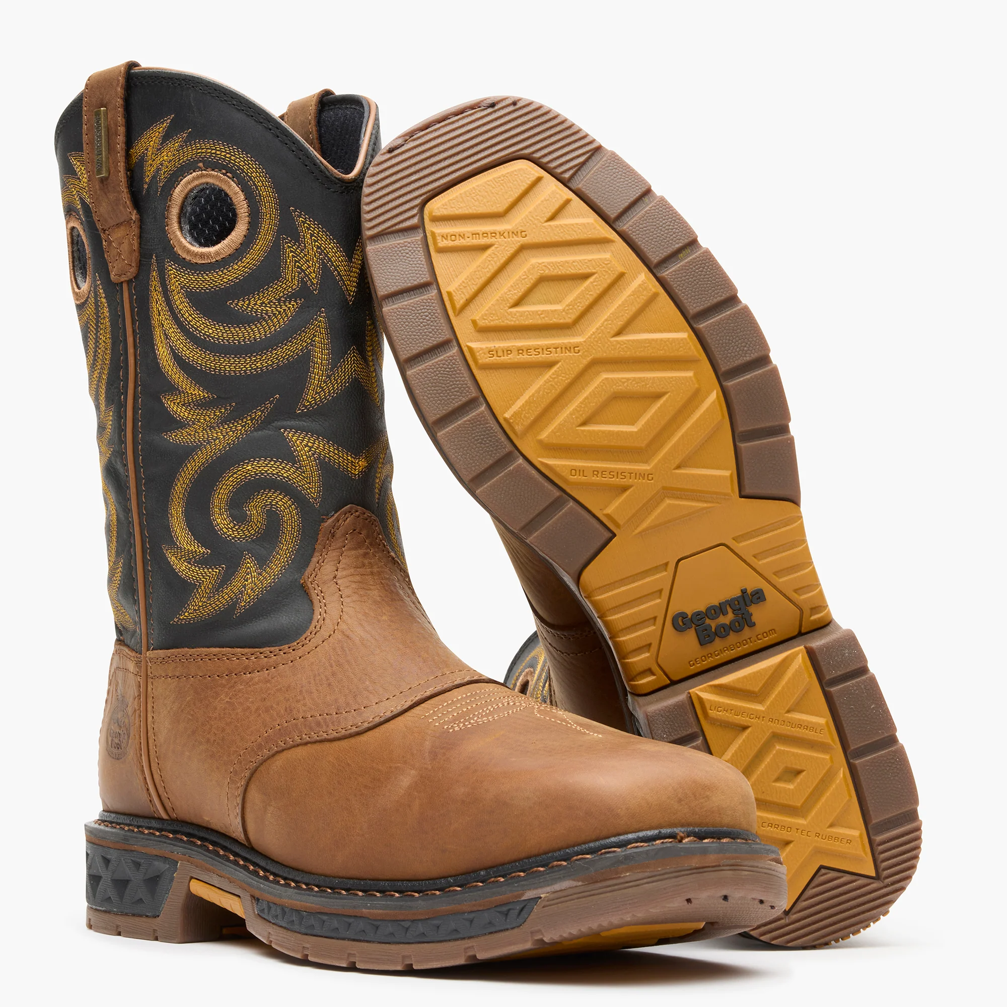 Georgia Boot Carbo-Tec LT Steel Toe Waterproof Pull On Work Boot - Image 5