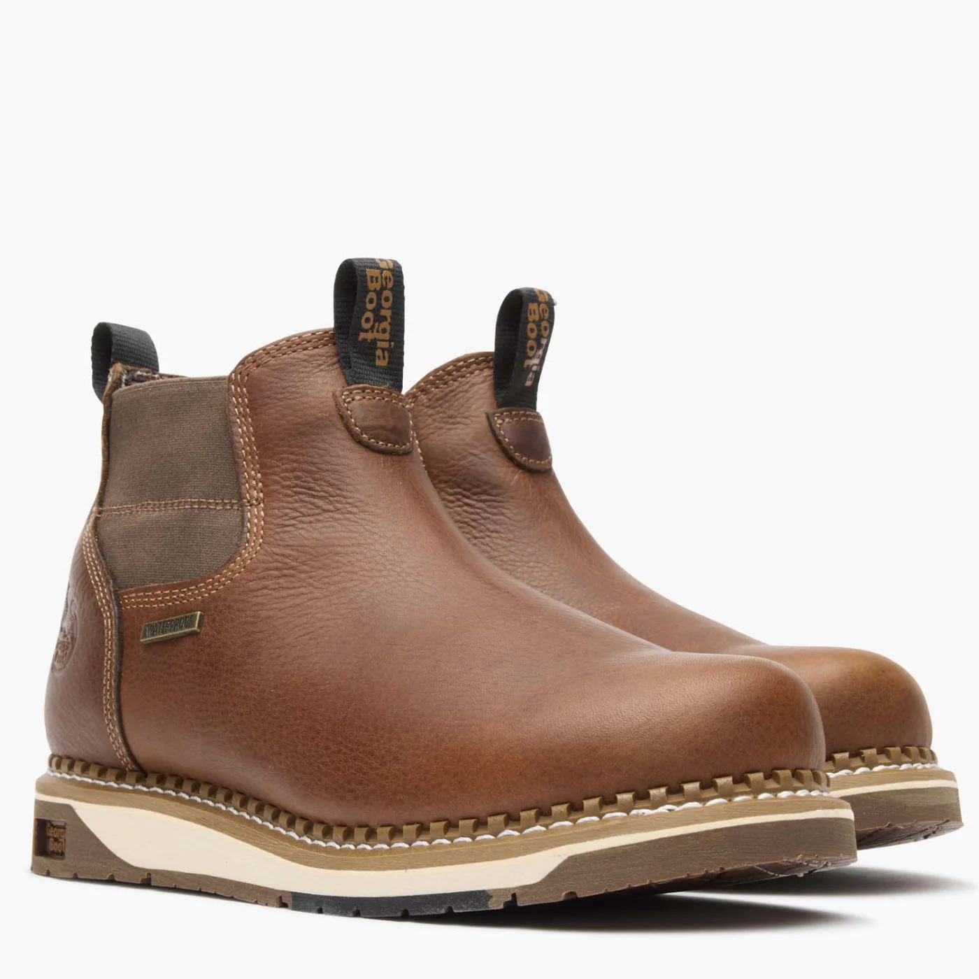 Georgia Boot AMP LT Wedge Steel Toe Waterproof Chelsea Work Boot - Image 3
