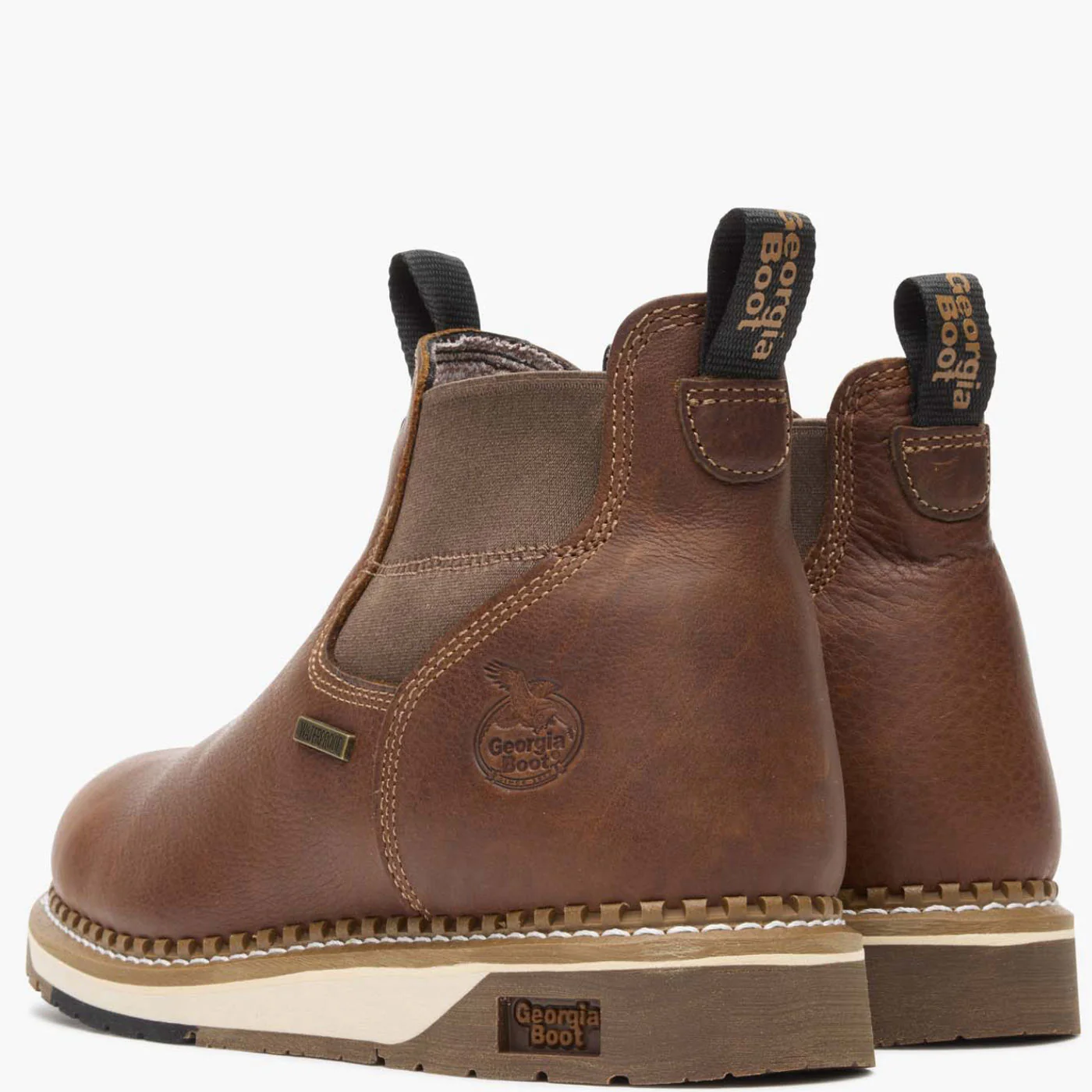 Georgia Boot AMP LT Wedge Steel Toe Waterproof Chelsea Work Boot - Image 4