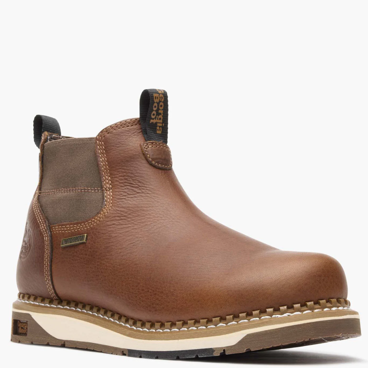 Georgia Boot AMP LT Wedge Steel Toe Waterproof Chelsea Work Boot - Image 5