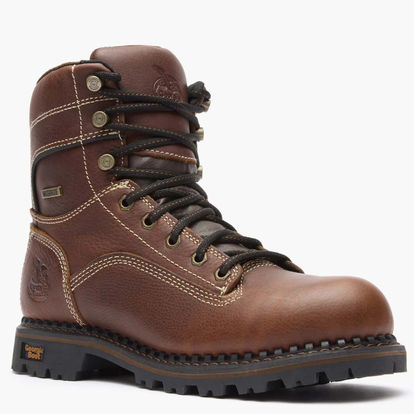 Georgia Boot AMP LT Logger Women's Alloy Toe Waterproof Low Heel Logger Boot - Image 2