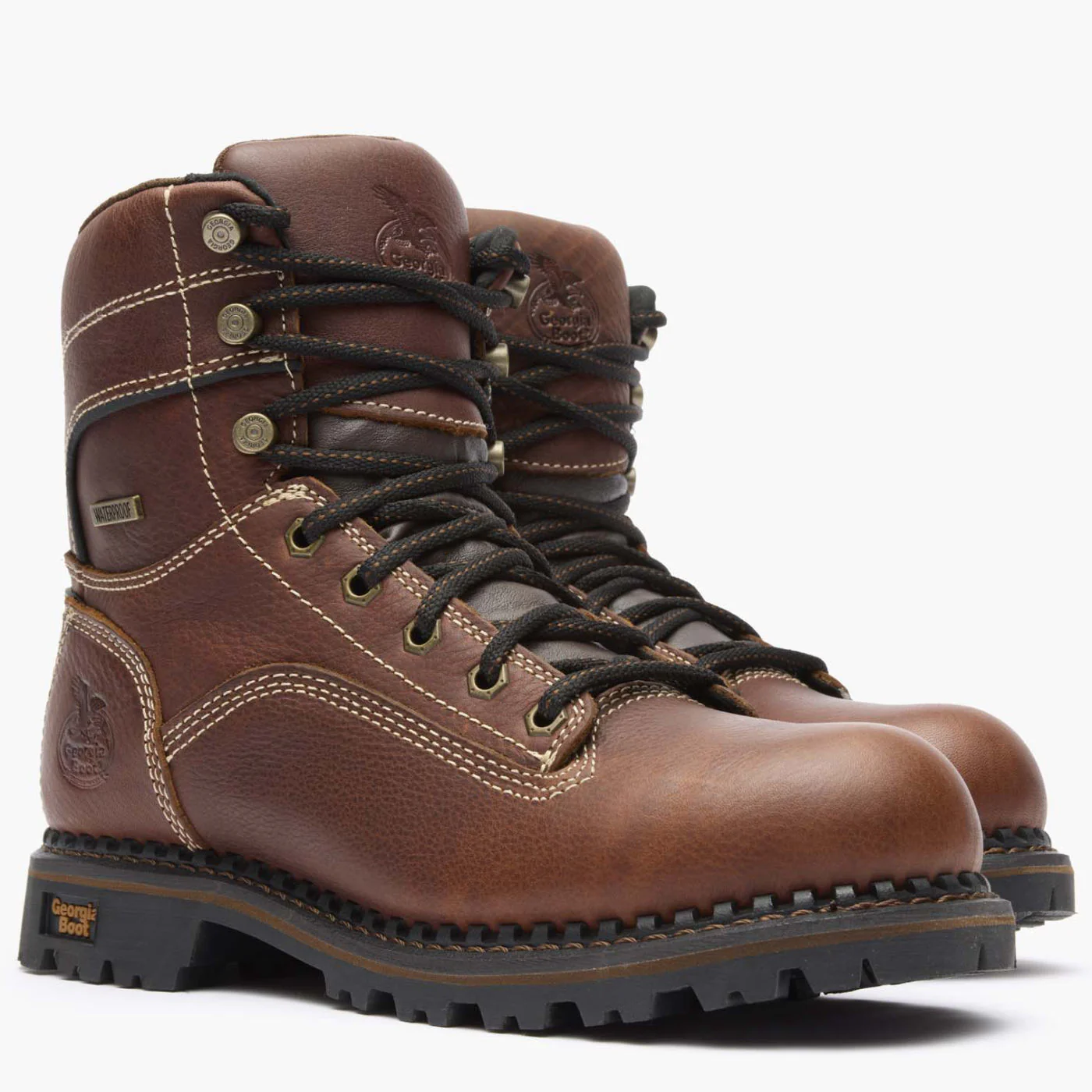 Georgia Boot AMP LT Logger Women's Alloy Toe Waterproof Low Heel Logger Boot - Image 5