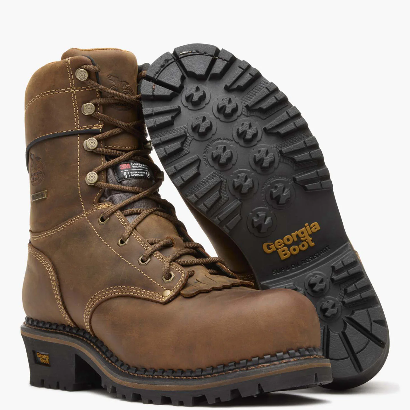 Georgia Boot AMP LT Logger Composite Toe Insulated Waterproof Work Boot - Image 4