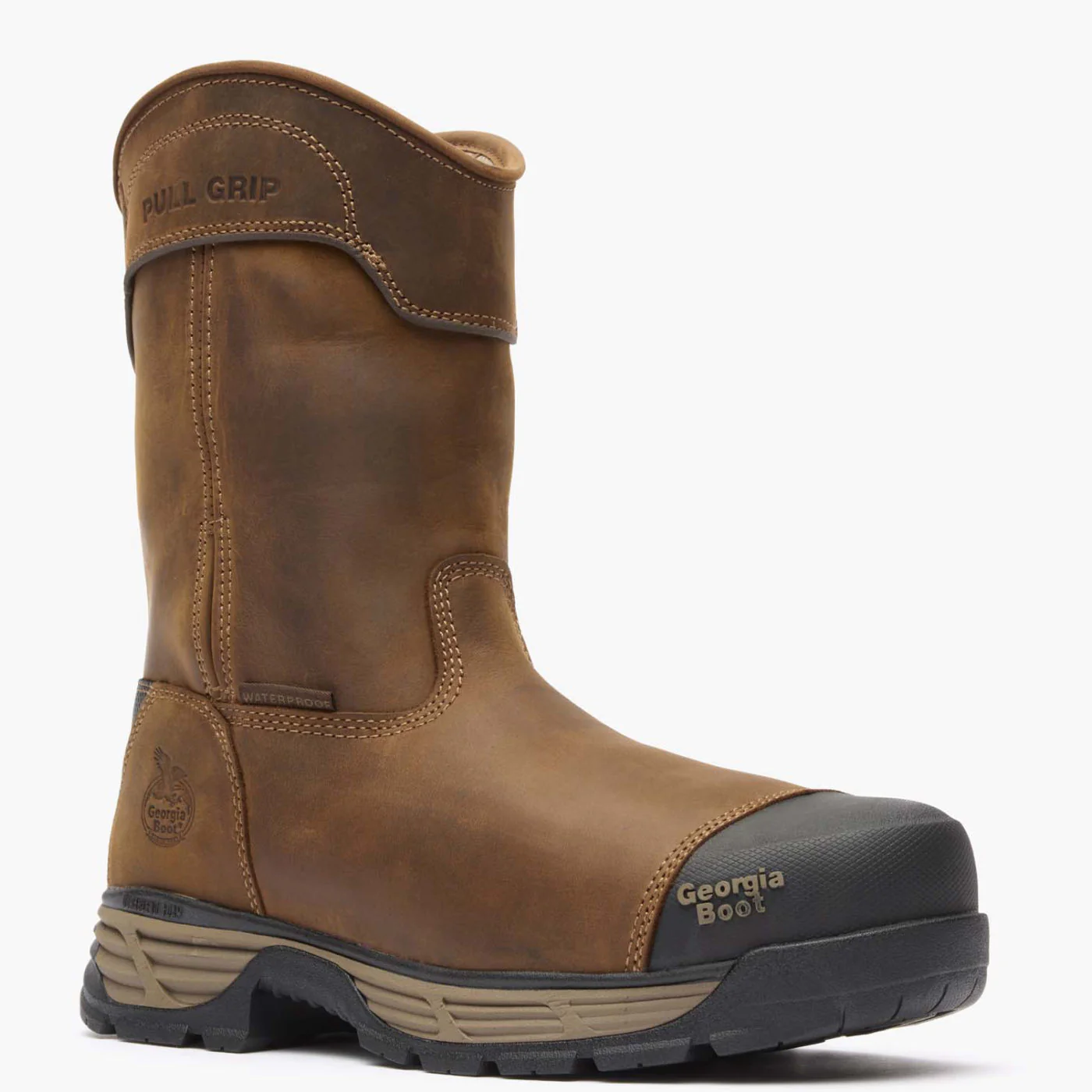 Georgia Boot Durablend Edge 10" Waterproof Alloy Toe Pull On Work Boot - Image 2