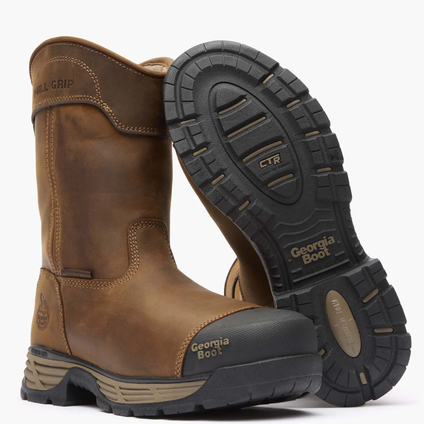 Georgia Boot Durablend Edge 10" Waterproof Alloy Toe Pull On Work Boot - Image 4