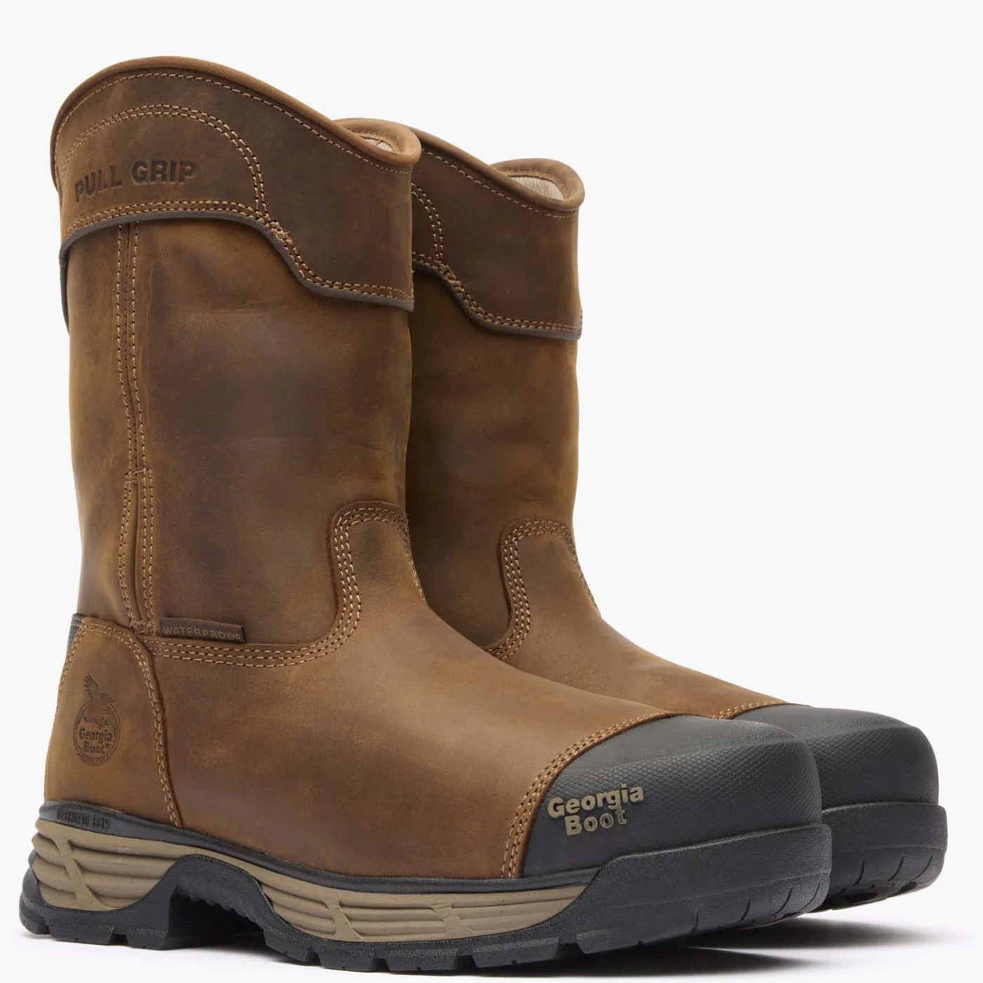 Georgia Boot Durablend Edge 10" Waterproof Alloy Toe Pull On Work Boot - Image 5
