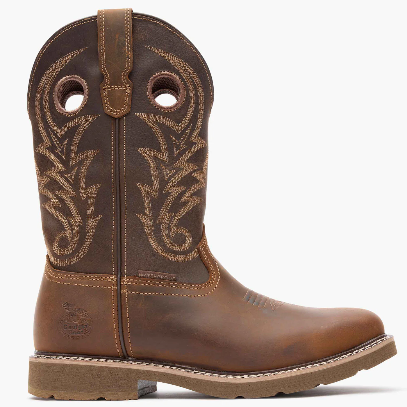 Georgia Boot Core 37 Western 11" Steel Toe Waterproof Pull-On Work Boot