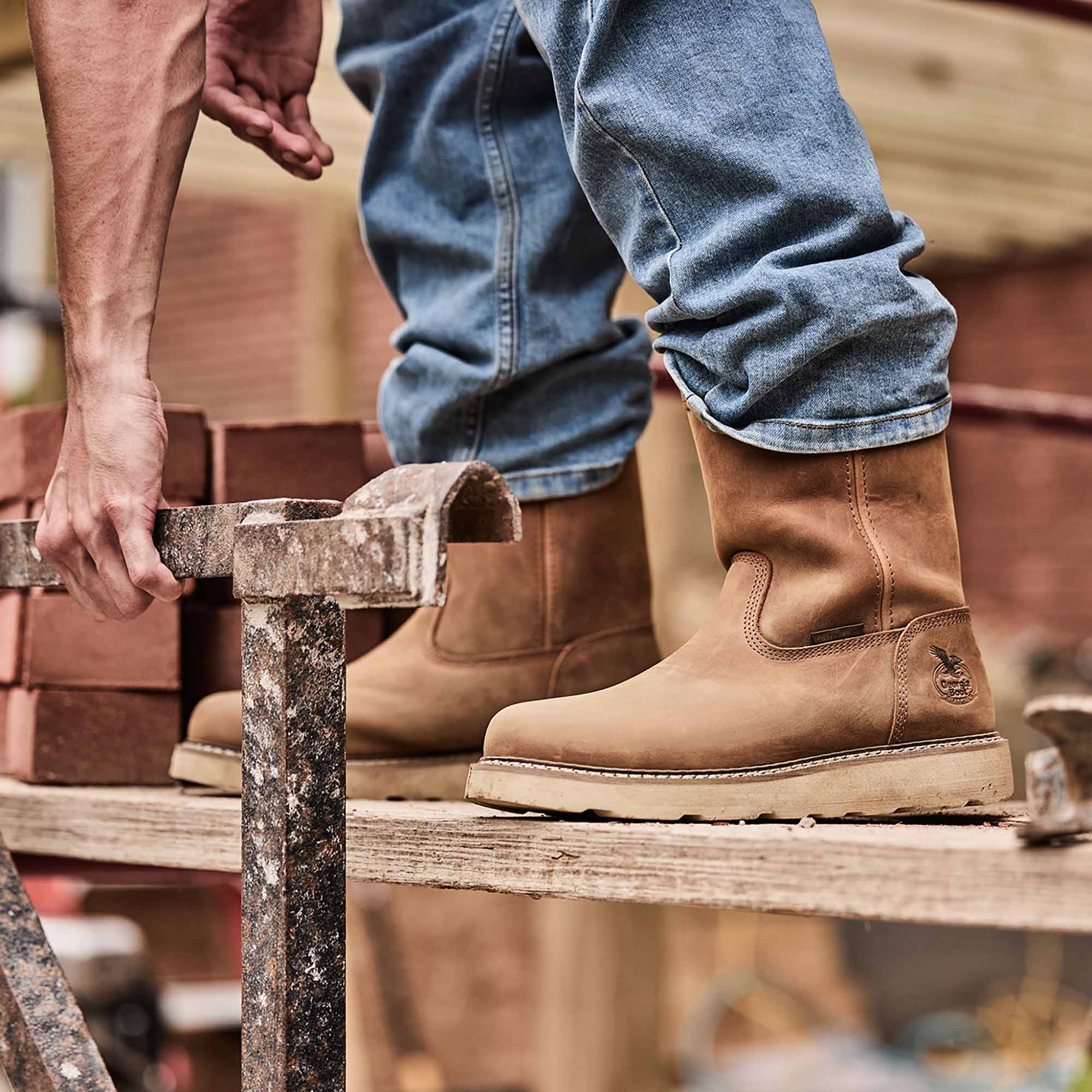 Georgia Boot Core 37 Wedge 10" Steel Toe Waterproof Pull-On Work Boot - Image 2