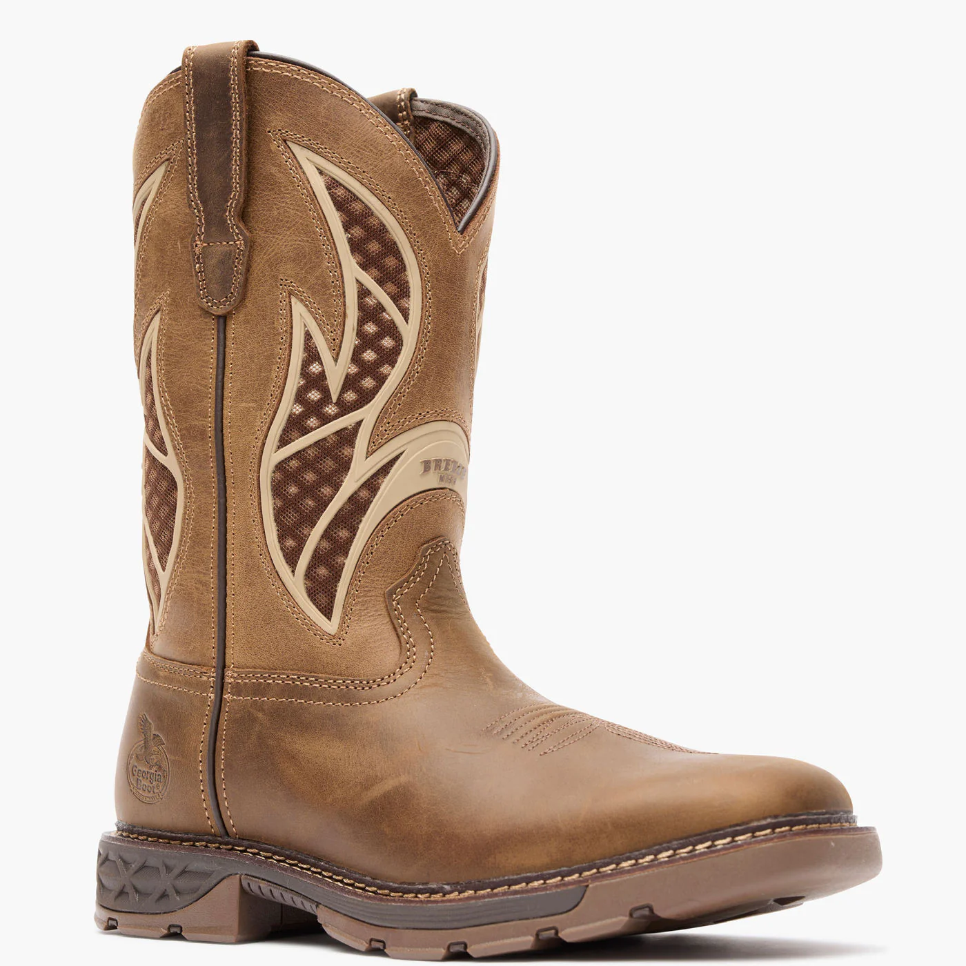 Georgia Boot Carbo-Tec FLX Alloy Toe Pull-on with InsulKul™ Work Boot in Brown/Tan - Image 2