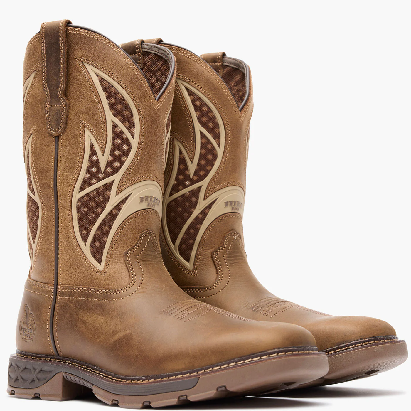 Georgia Boot Carbo-Tec FLX Alloy Toe Pull-on with InsulKul™ Work Boot in Brown/Tan - Image 5