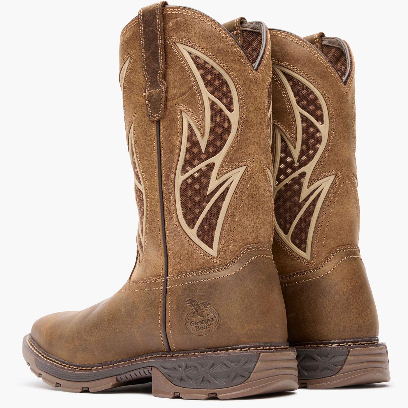 Georgia Boot Carbo-Tec FLX Alloy Toe Pull-on with InsulKul™ Work Boot in Brown/Tan - Image 6