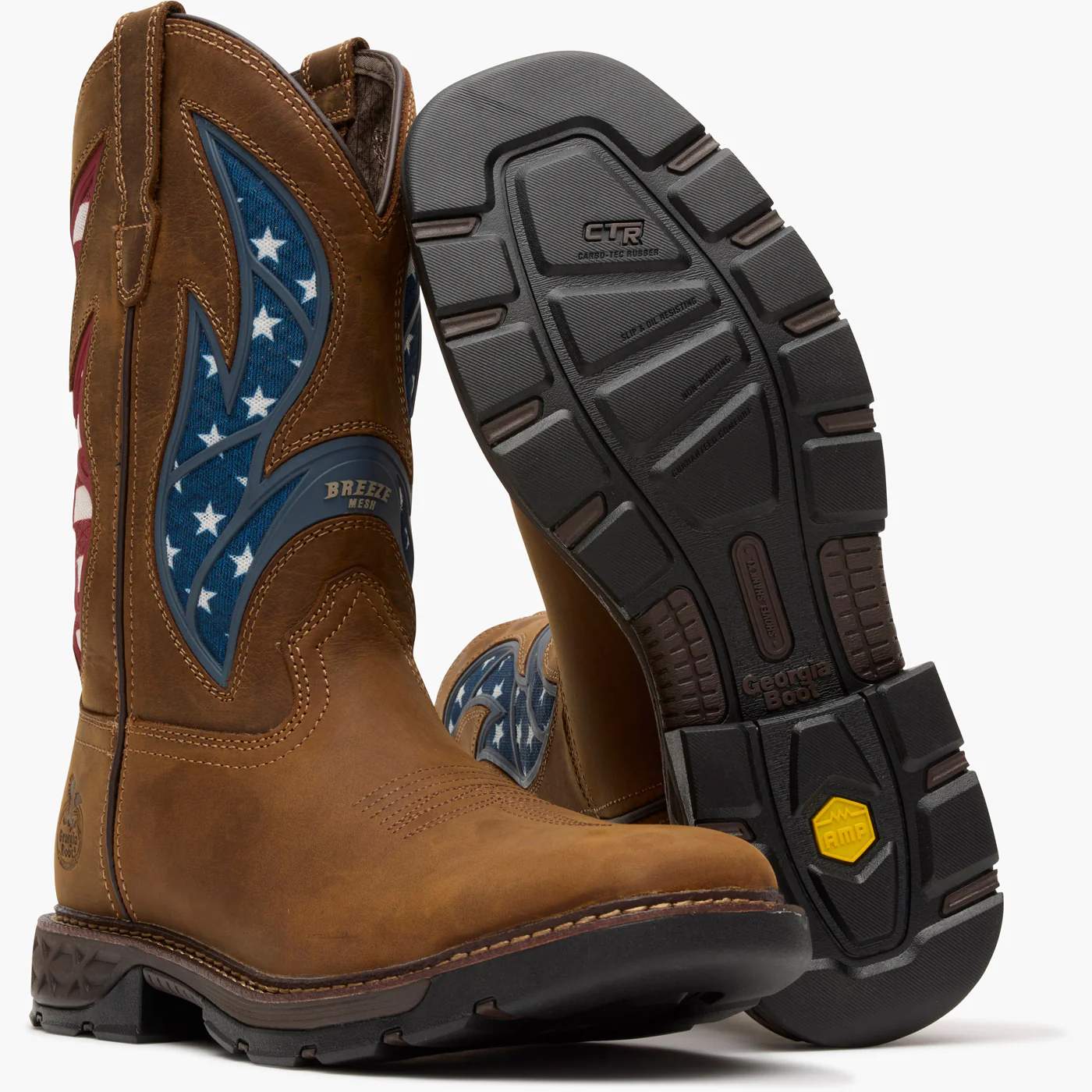 Georgia Boot Carbo-Tec FLX 11" Patriotic Alloy Toe Pull-On Work Boot - Image 2