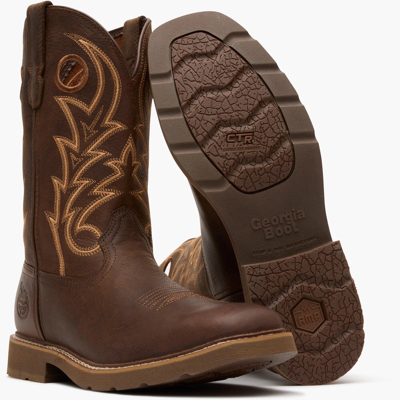 Georgia Boot Core 37 11" Steel Toe Western Pull-On Work Boot - Image 4
