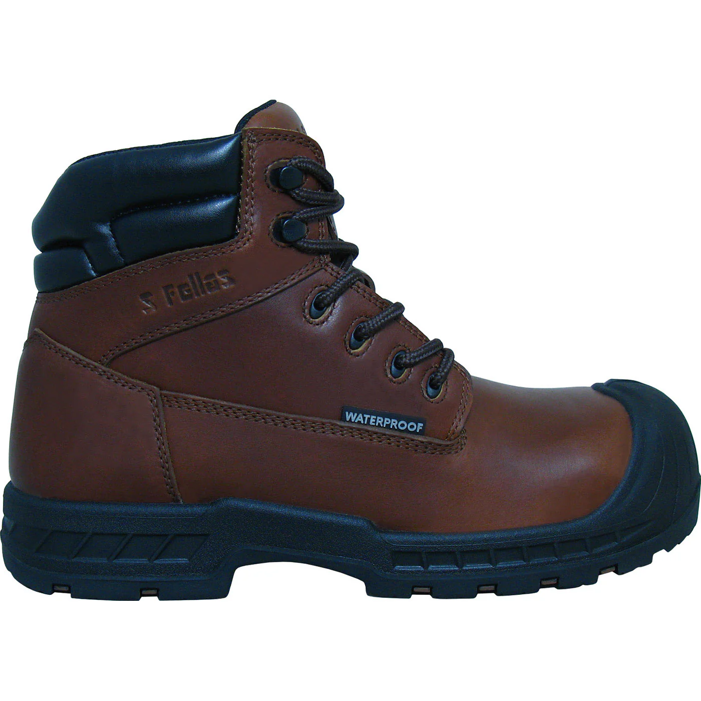 S Fellas by Genuine Grip Vulcan Men's 6 inch Composite Toe Puncture Resistant Waterproof Brown Leather Work Hiker - Image 3