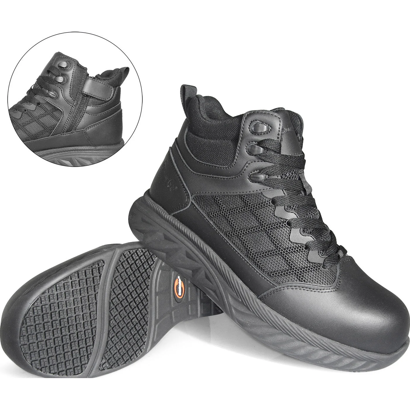Genuine Grip Shielder Men's 6-inch Carbon Nano Toe Slip-Resisting Zipper Work Boot - Image 4