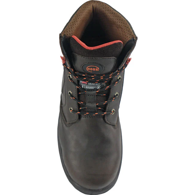 HOSS Hudson Men's 400G Insulated Composite Toe Electrical Hazard Puncture-Resisting Waterproof Leather Work Boot - Image 5