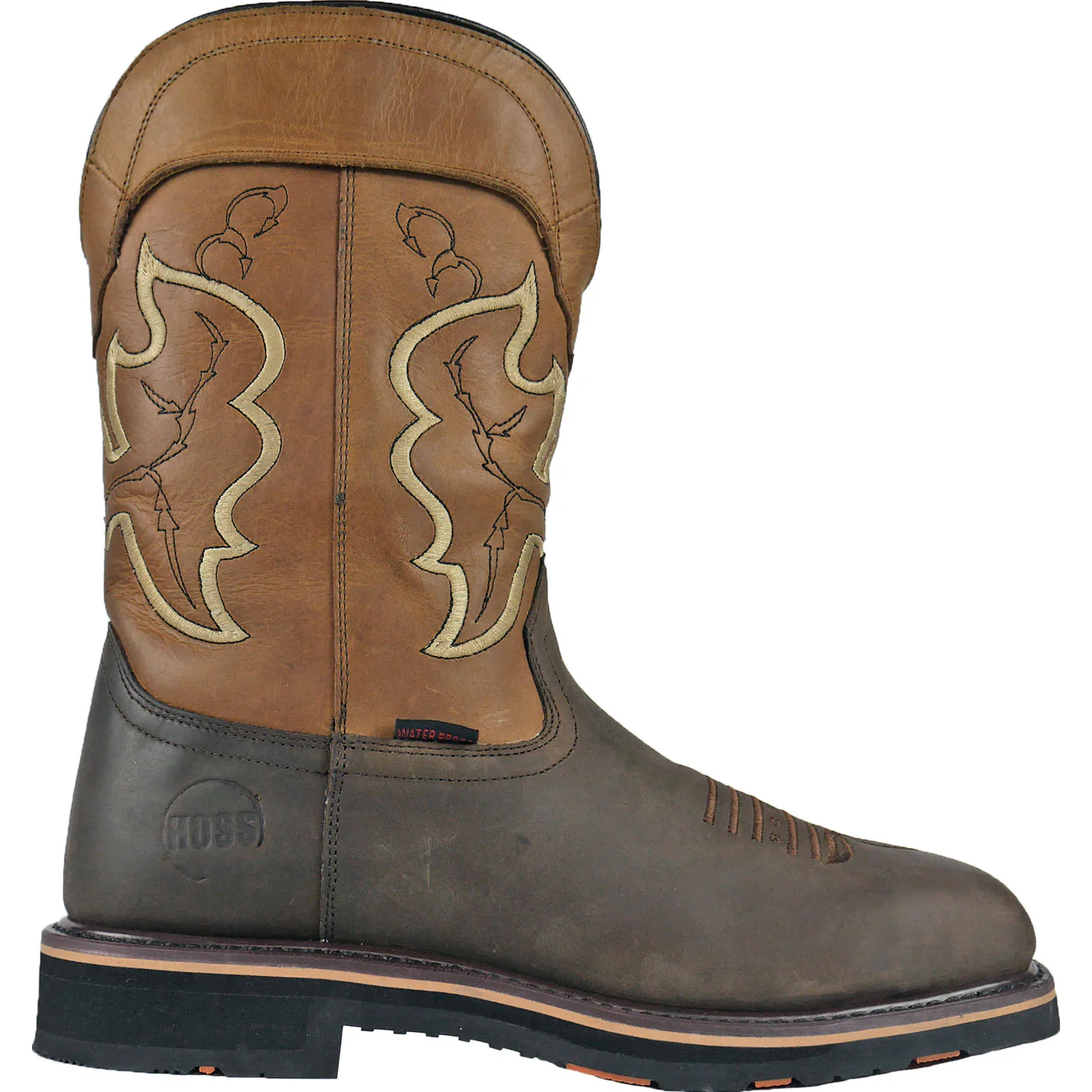 HOSS Showdown Men's 11-inch Composite Toe Puncture- Resisting Waterproof Western Work Boot - Image 3