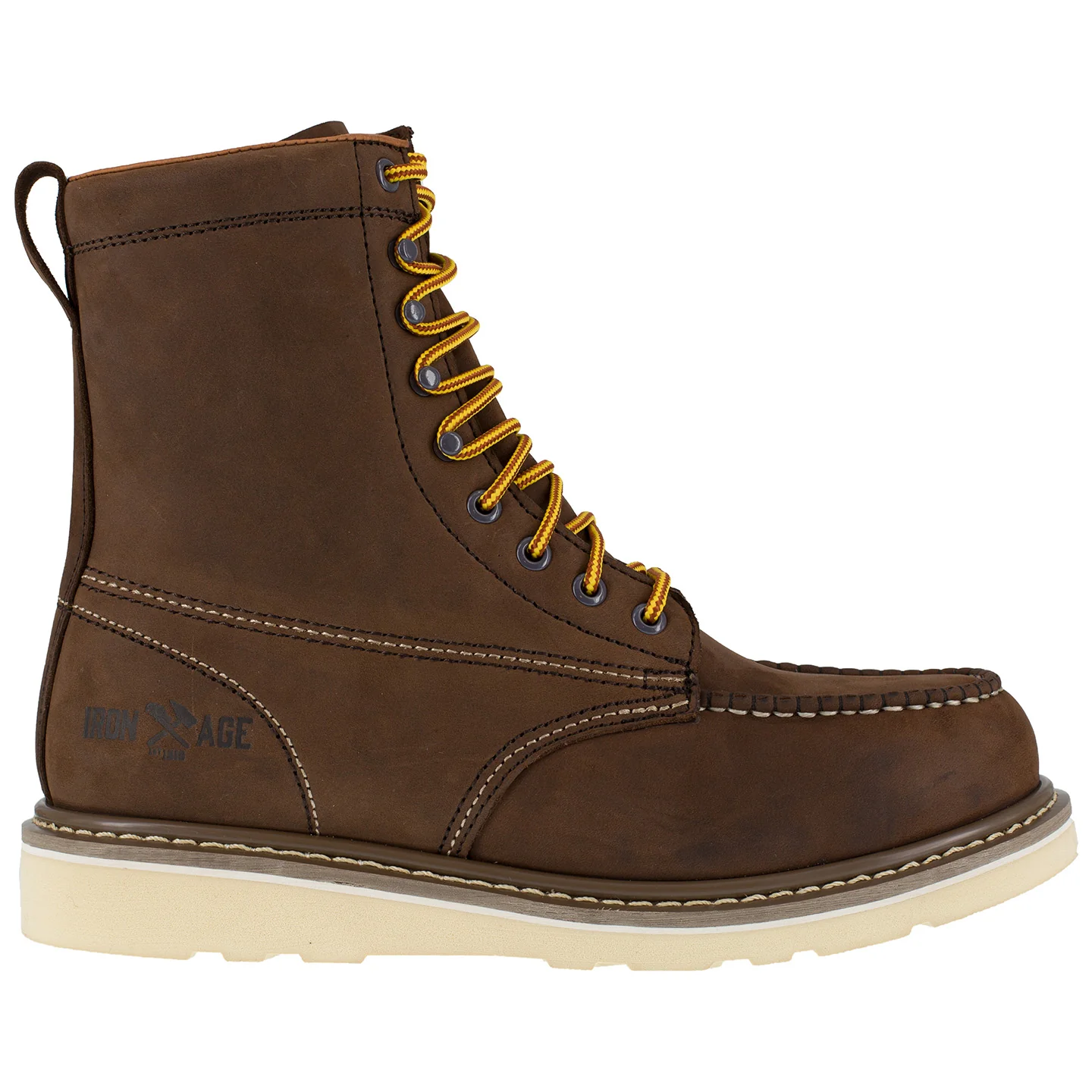 Iron Age Reinforcer Men's 8-Inch Steel Moc Toe Electrical Hazard Leather Work Boot - Image 3